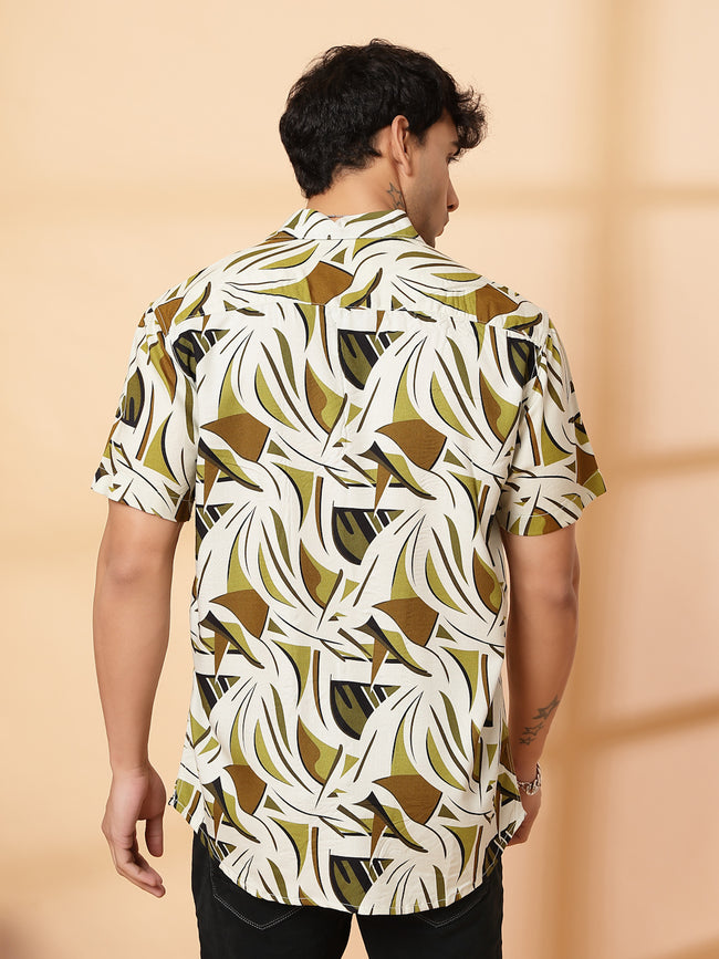 Men Bold Abstract Pattern Shirt