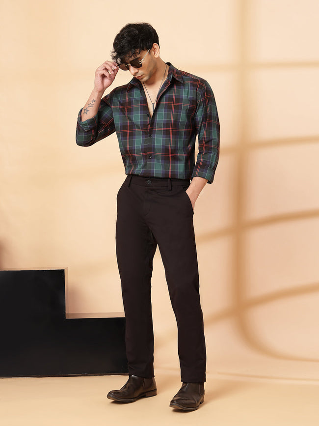 Men Classic Check Poplin Shirt