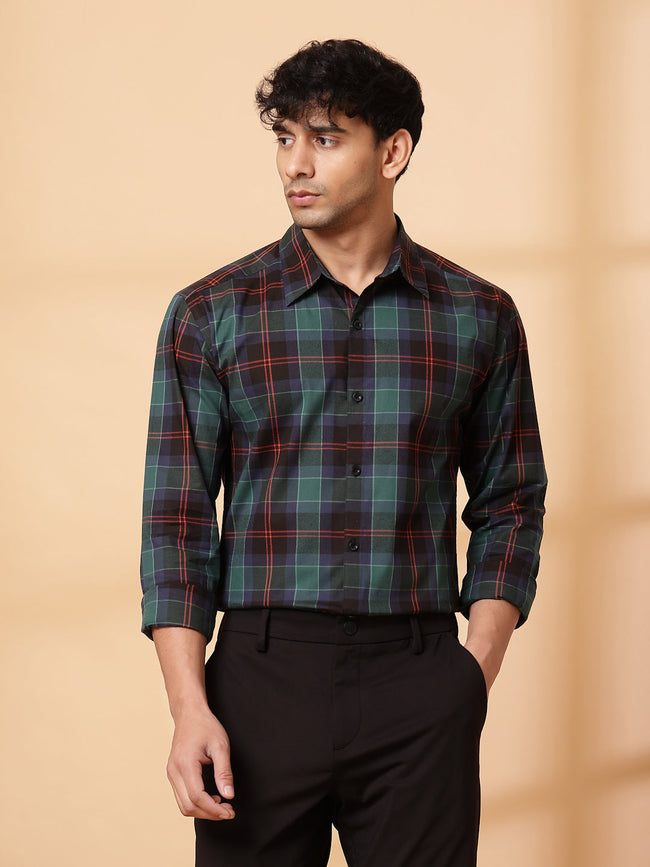 Men Classic Check Poplin Shirt