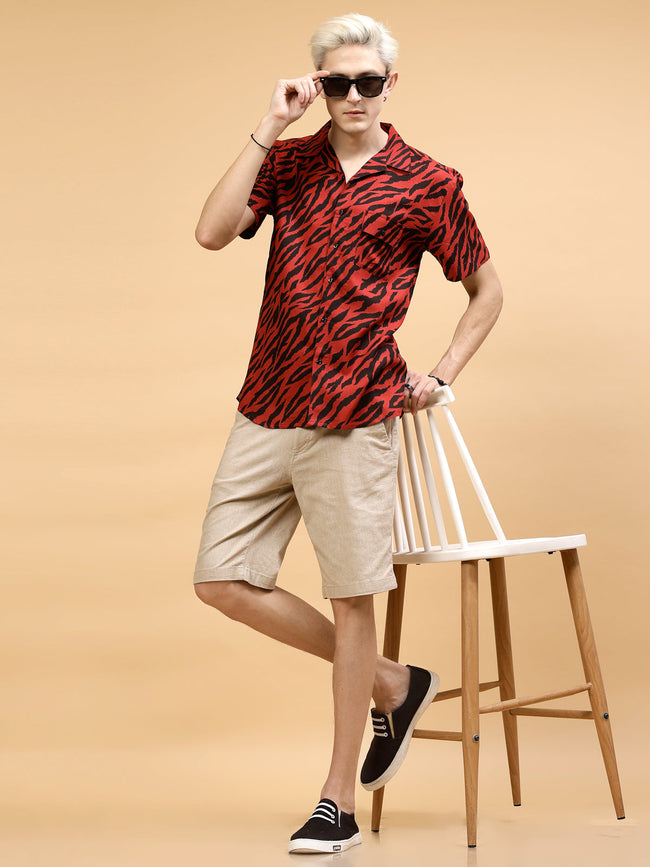 Men Allover Jungle Tribe PrinT-Shirt