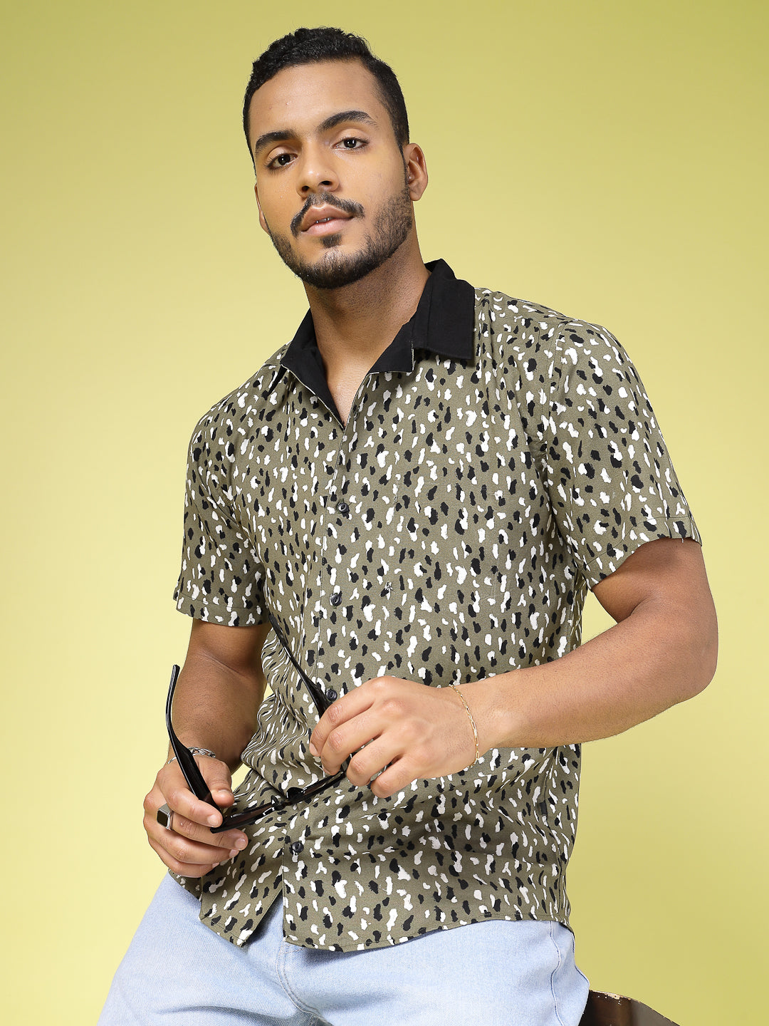 Men Printed Rayon Shirt