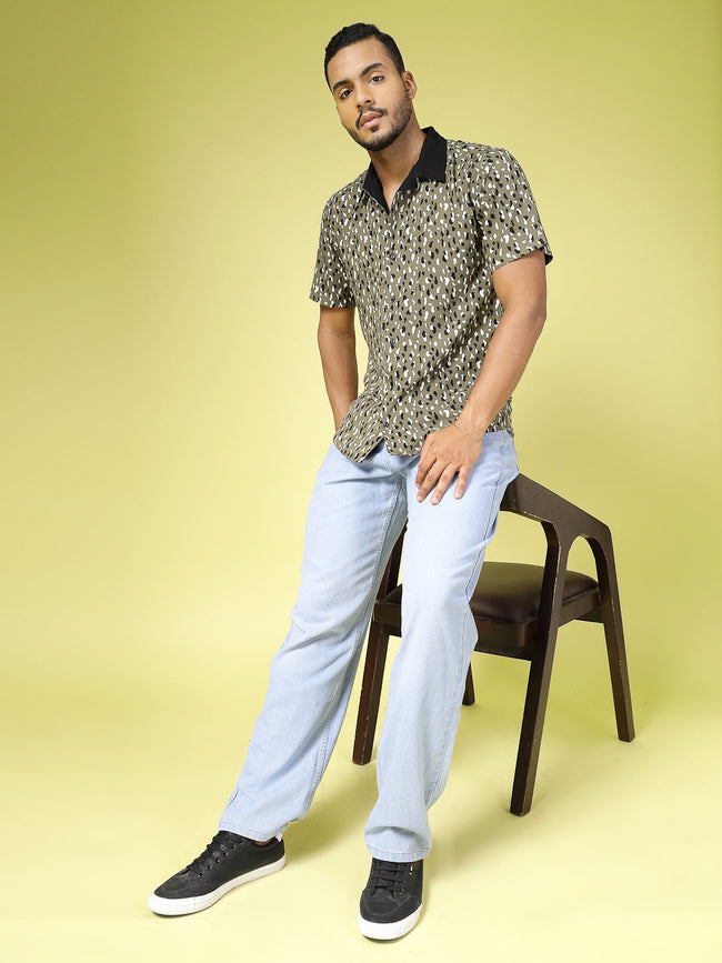 Men Printed Rayon Shirt