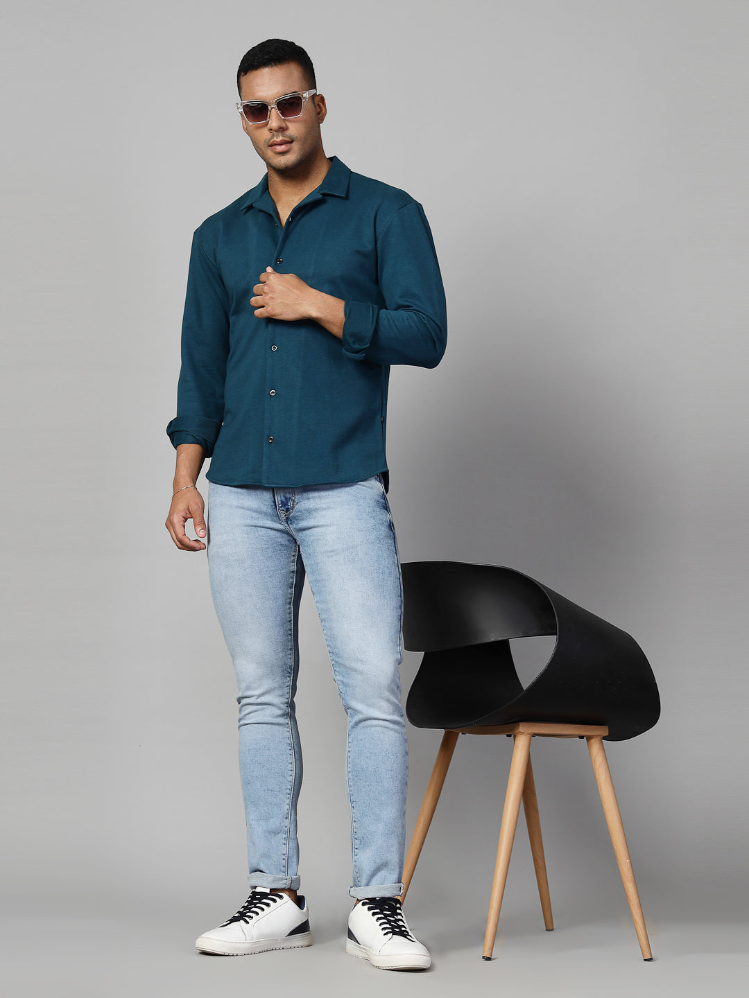 Men Classic Cuban Collar Terry Shirt