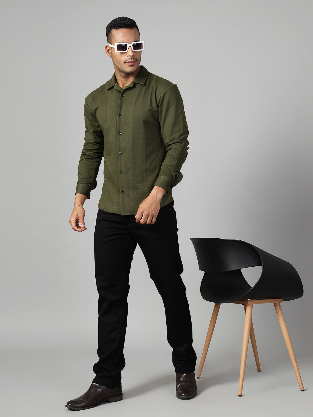 Men Classic Cuban Collar Terry Shirt
