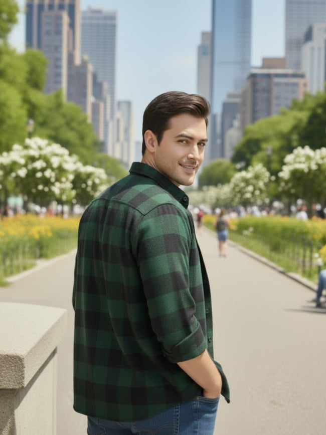 Men Multi Cut Away Collar Shirt