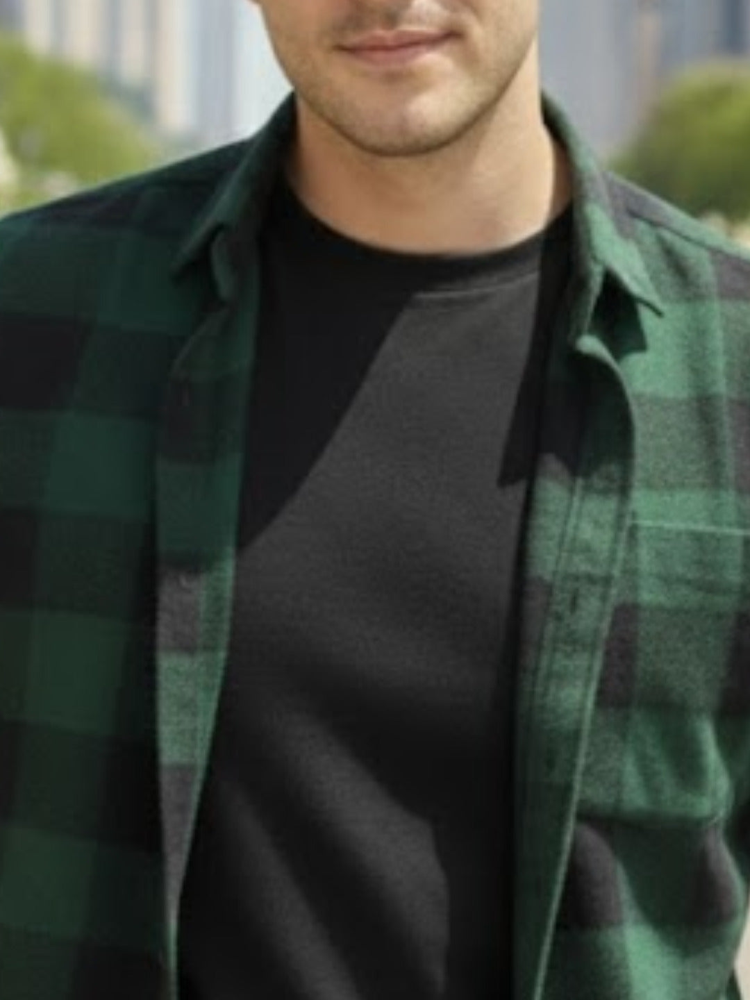 Men Multi Cut Away Collar Shirt