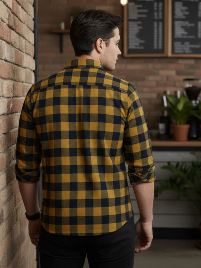 Men Multi Cut Away Collar Shirt