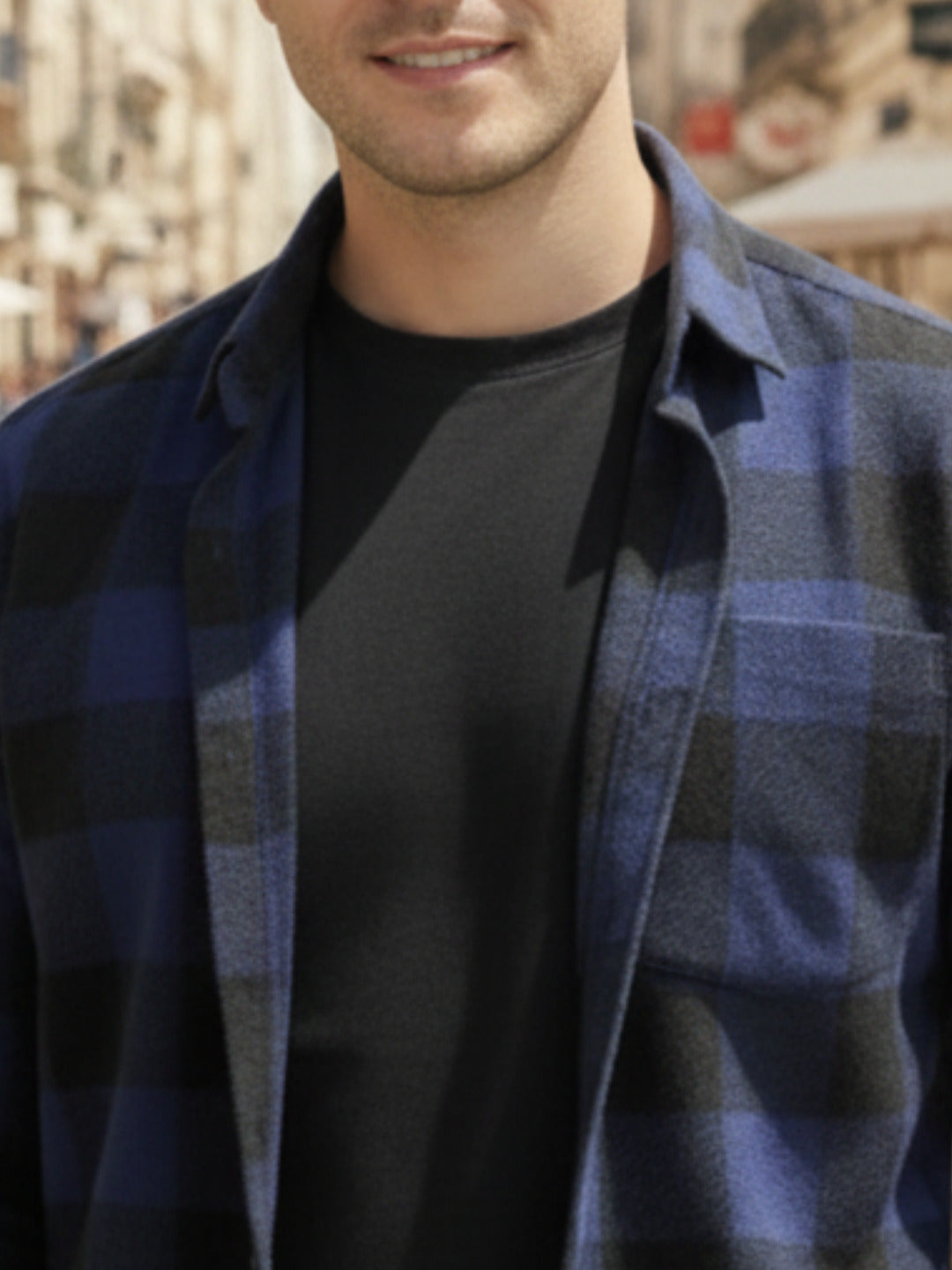 Men Multi Cut Away Collar Shirt