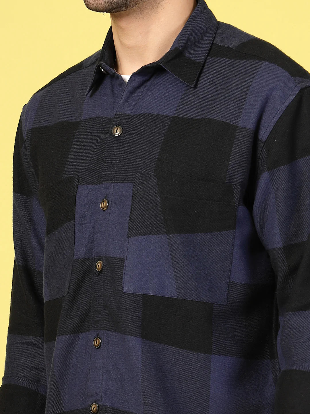 Men Oversized Checked Flannel Shacket
