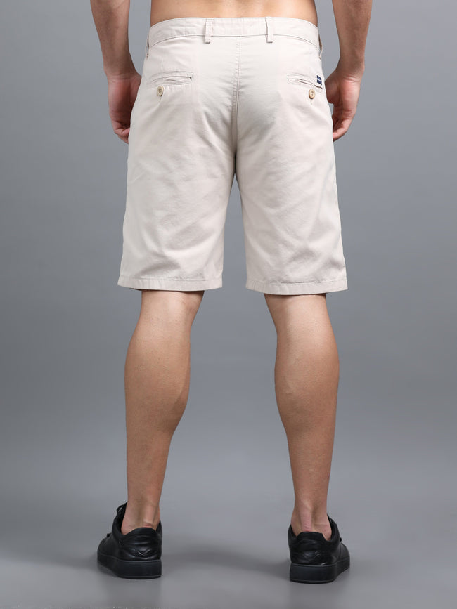Men Pockit Beige Shorts
