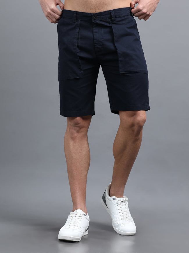 Men Pockit Navy Shorts