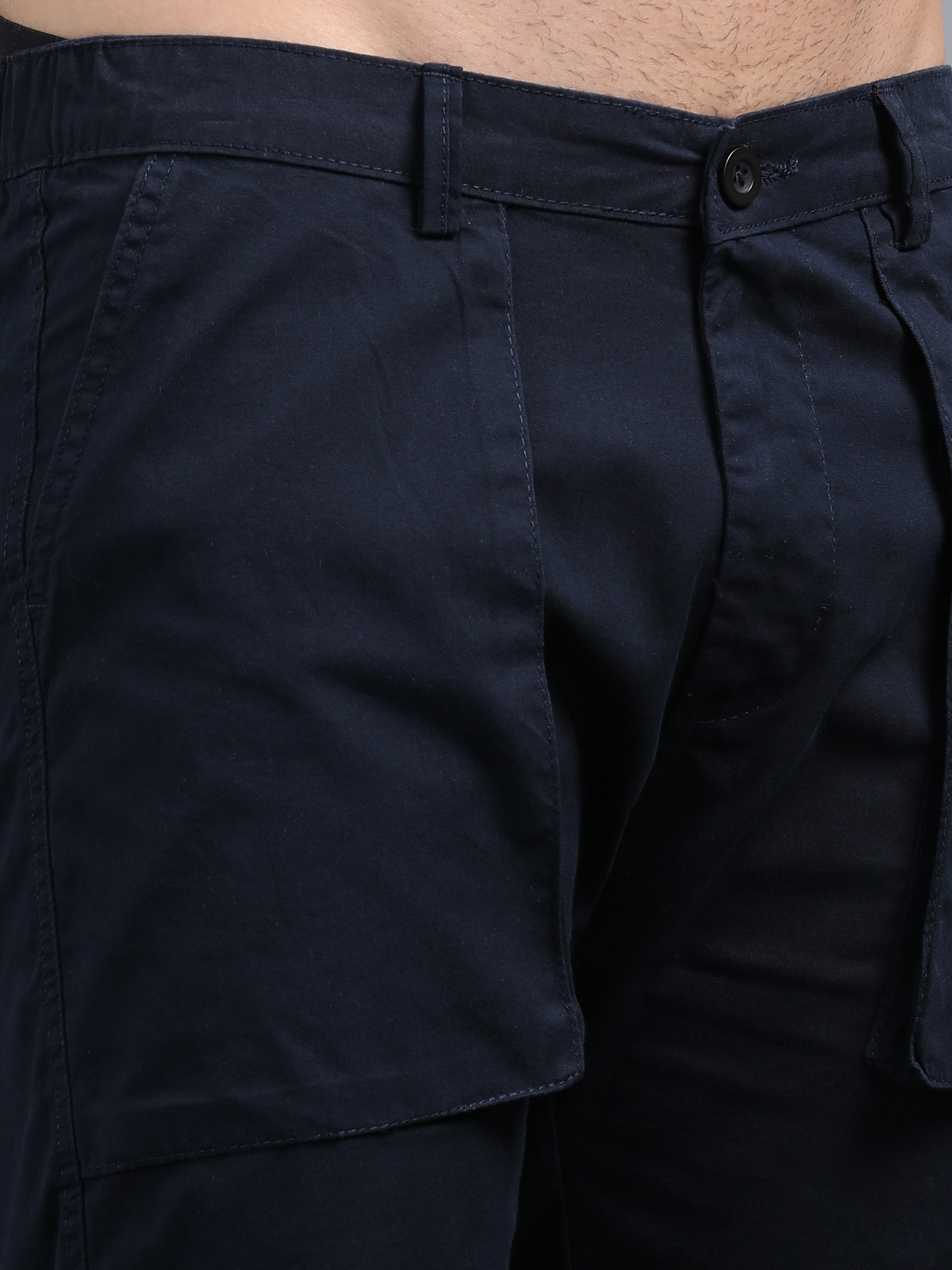 Men Pockit Navy Shorts
