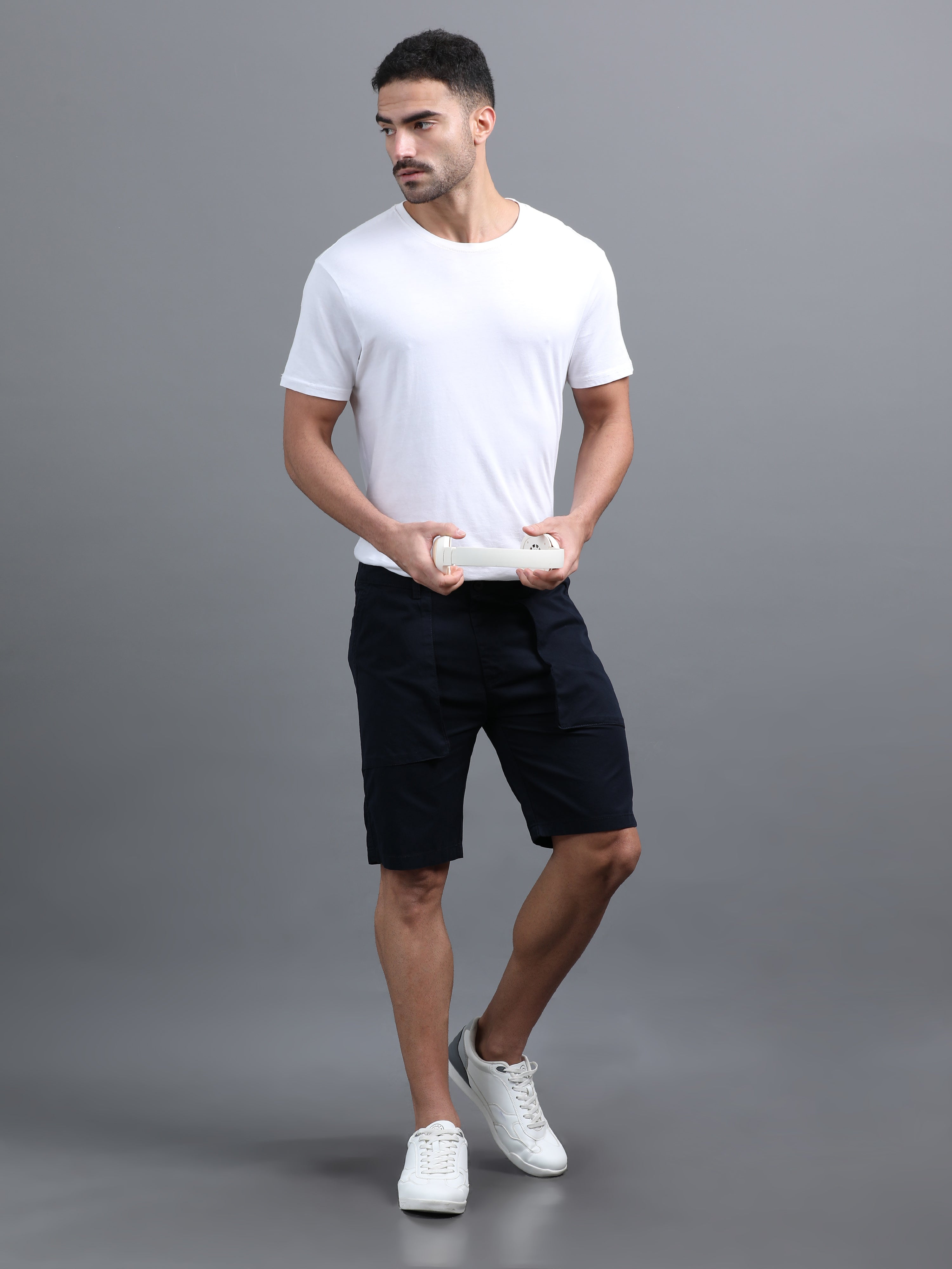 Men Pockit Navy Shorts