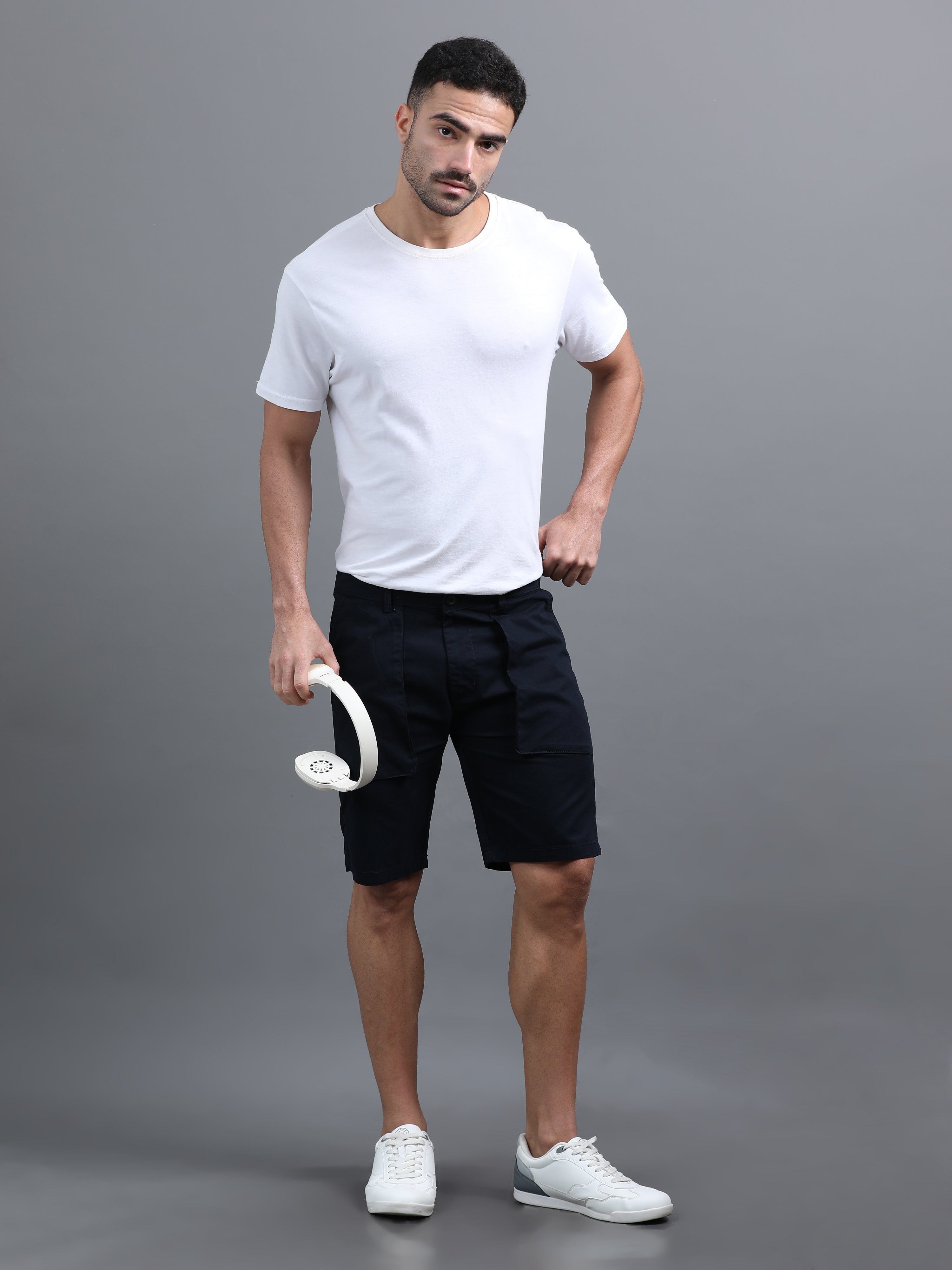 Men Pockit Navy Shorts