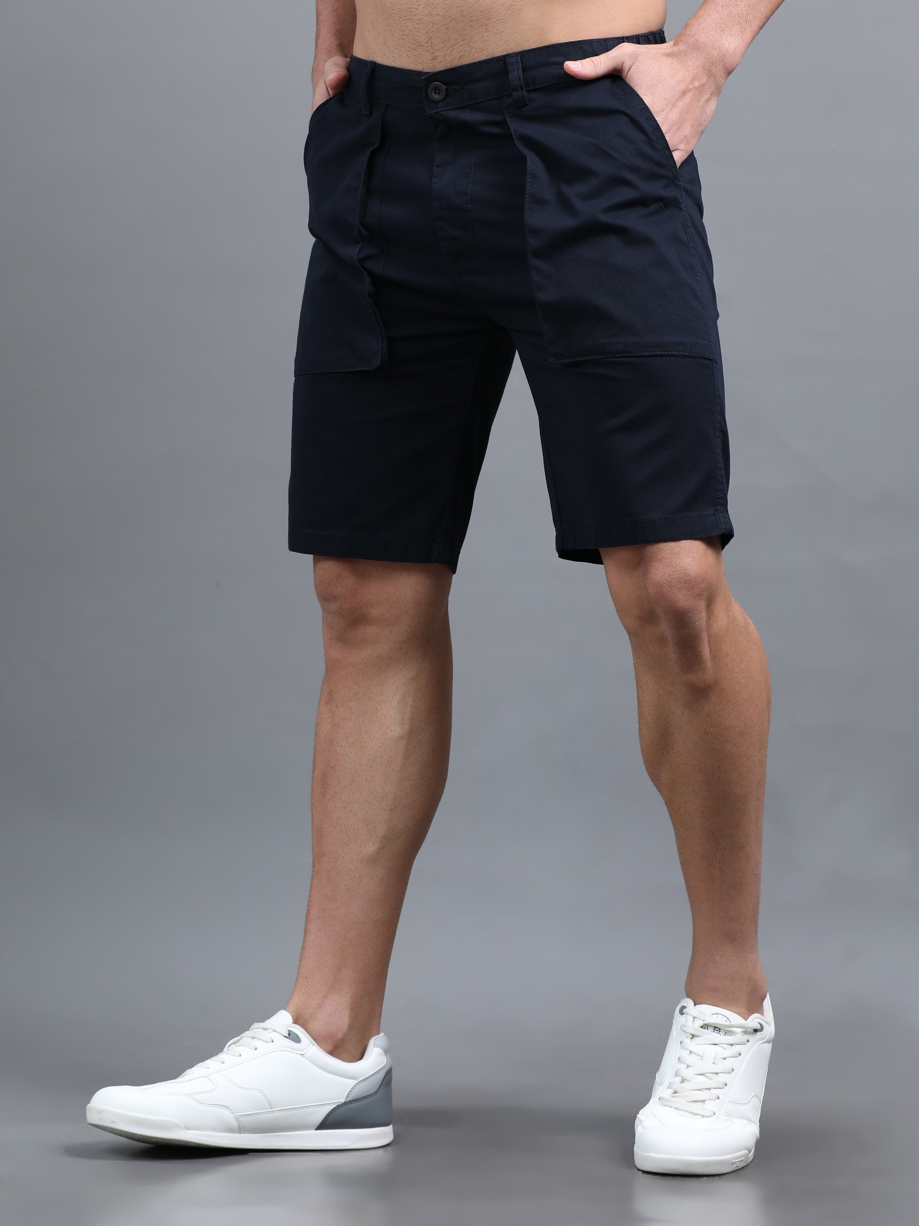 Men Pockit Navy Shorts