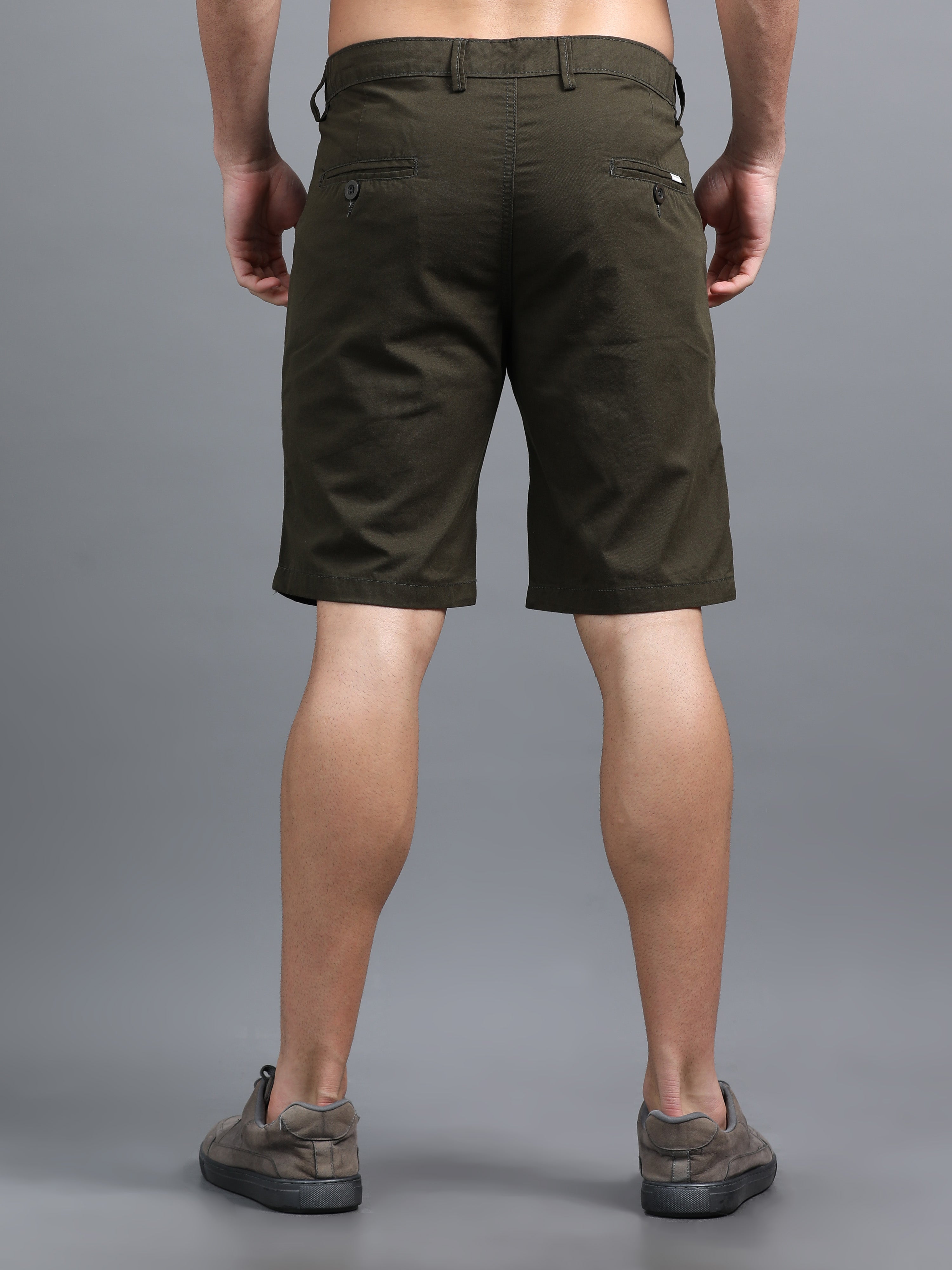 Men Pockit Olive Shorts