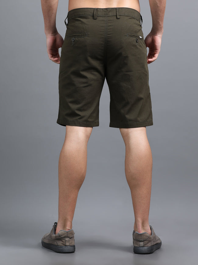 Men Pockit Olive Shorts