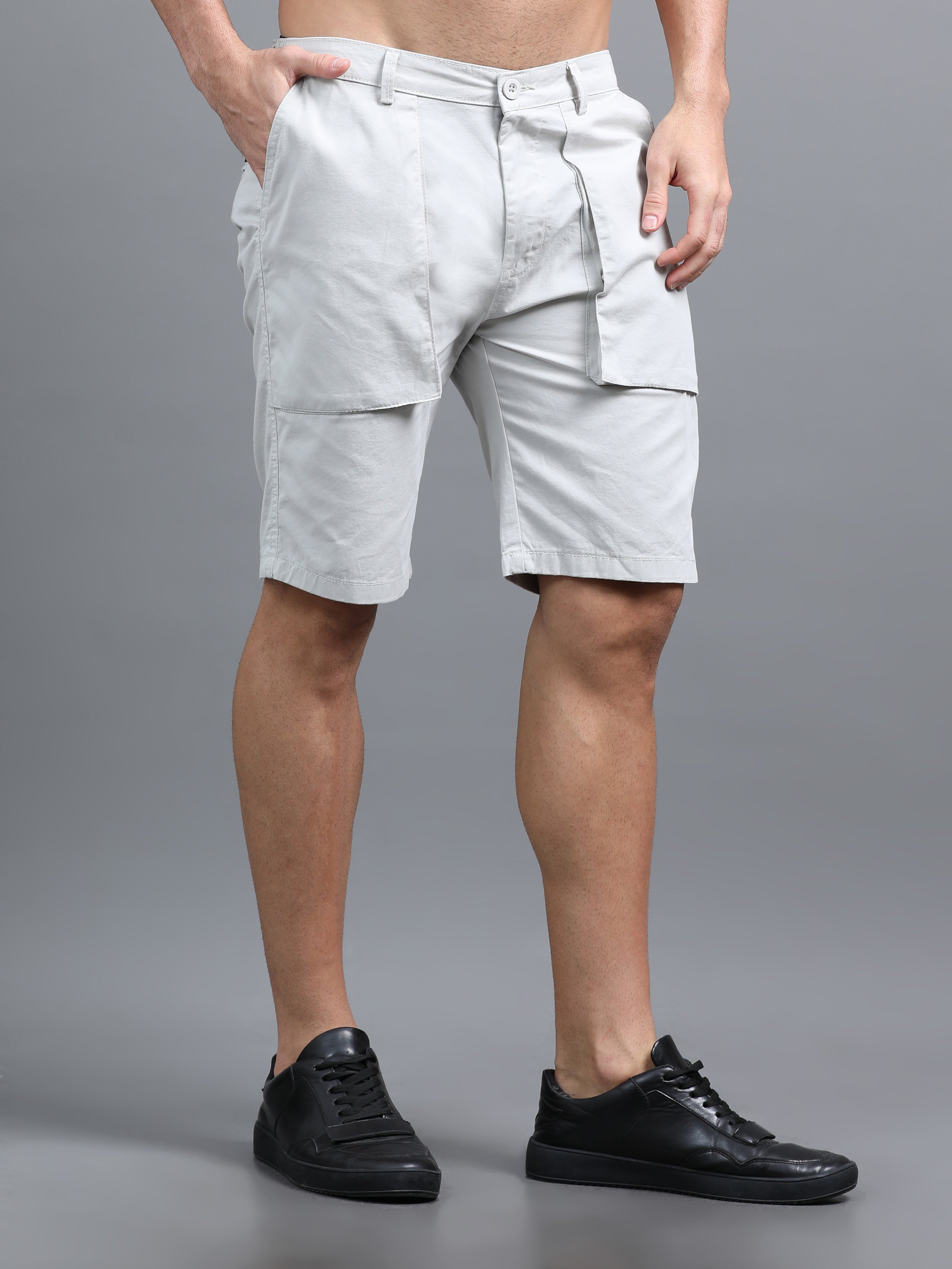 Men Pockit Grey Shorts