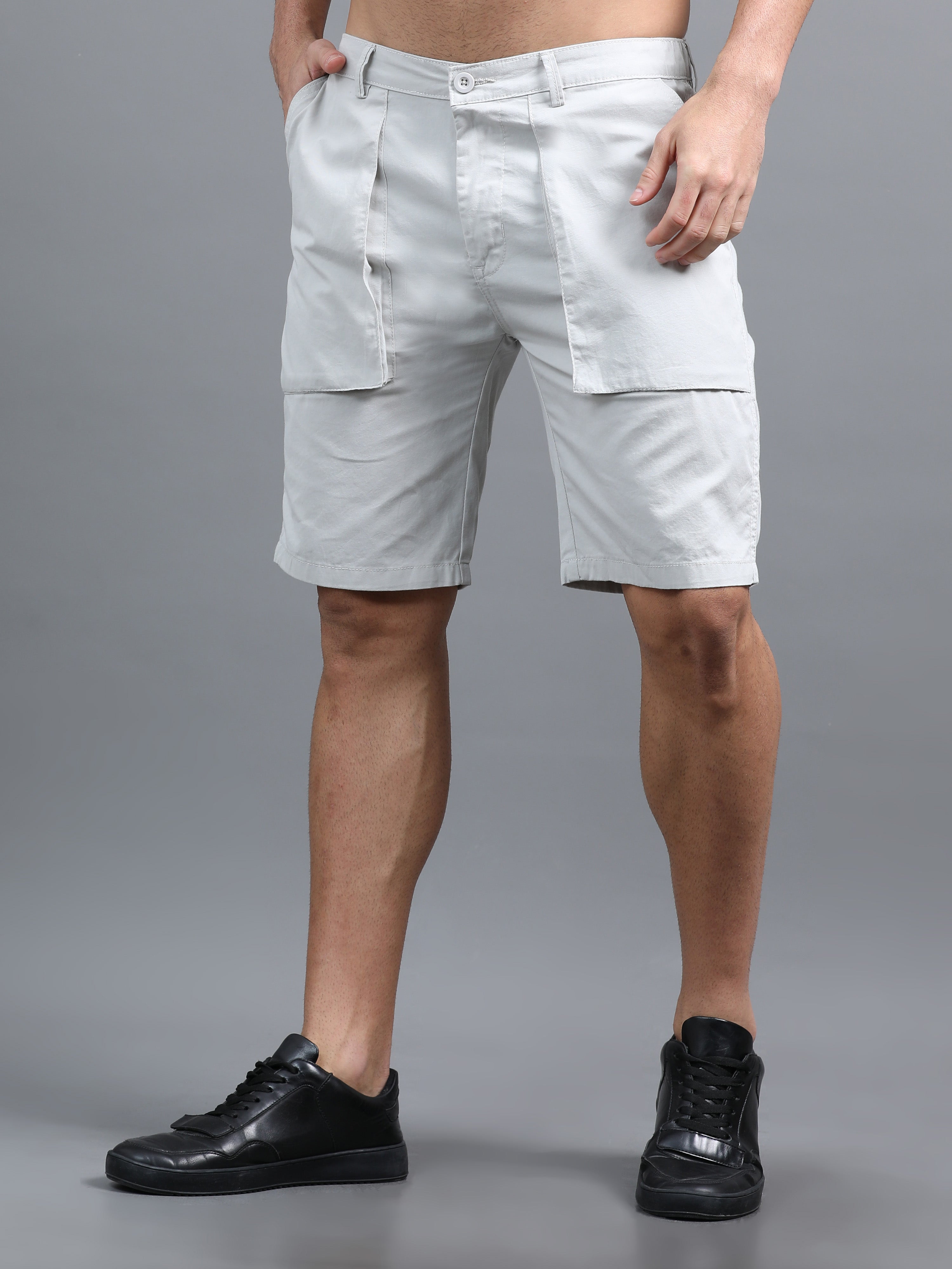 Men Pockit Grey Shorts