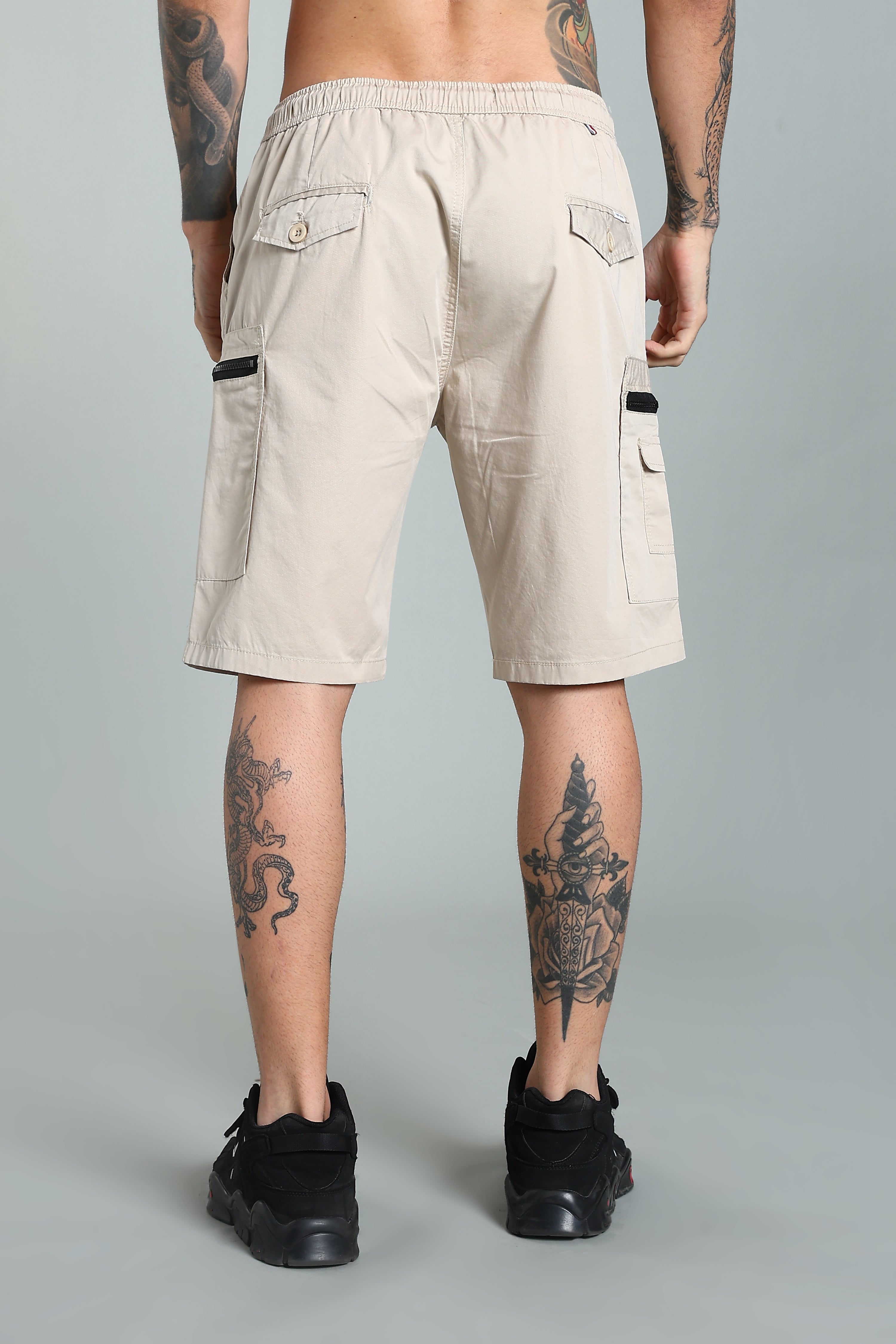 Men Trail Beige Cargo Shorts
