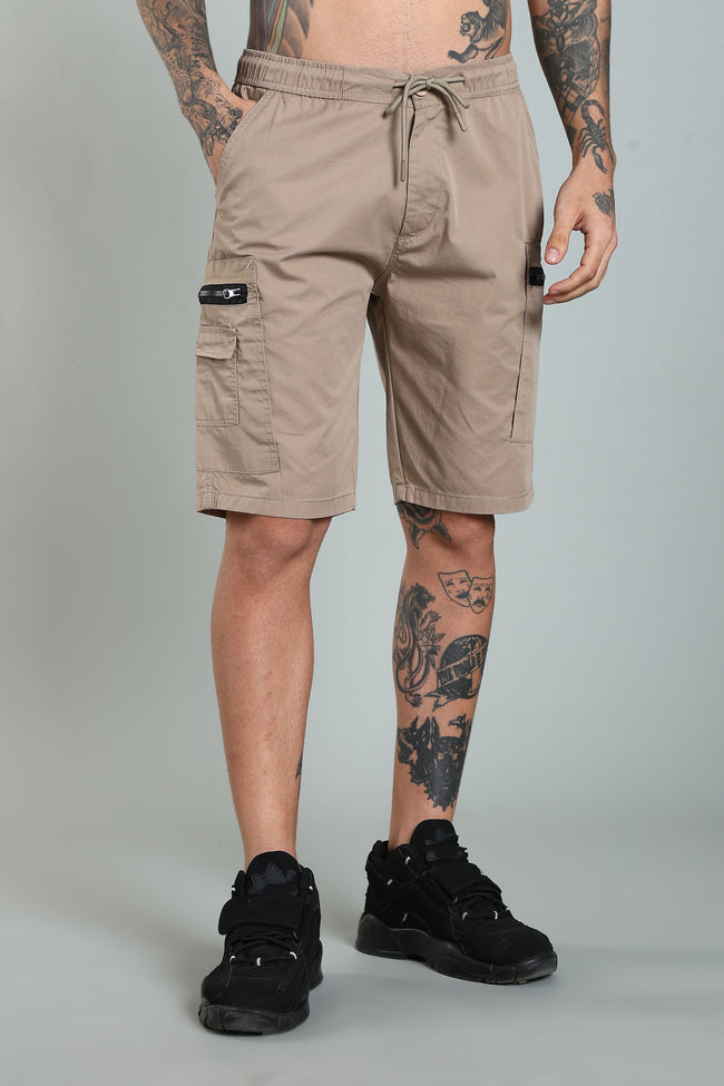 Men Trail Brown Cargo Shorts