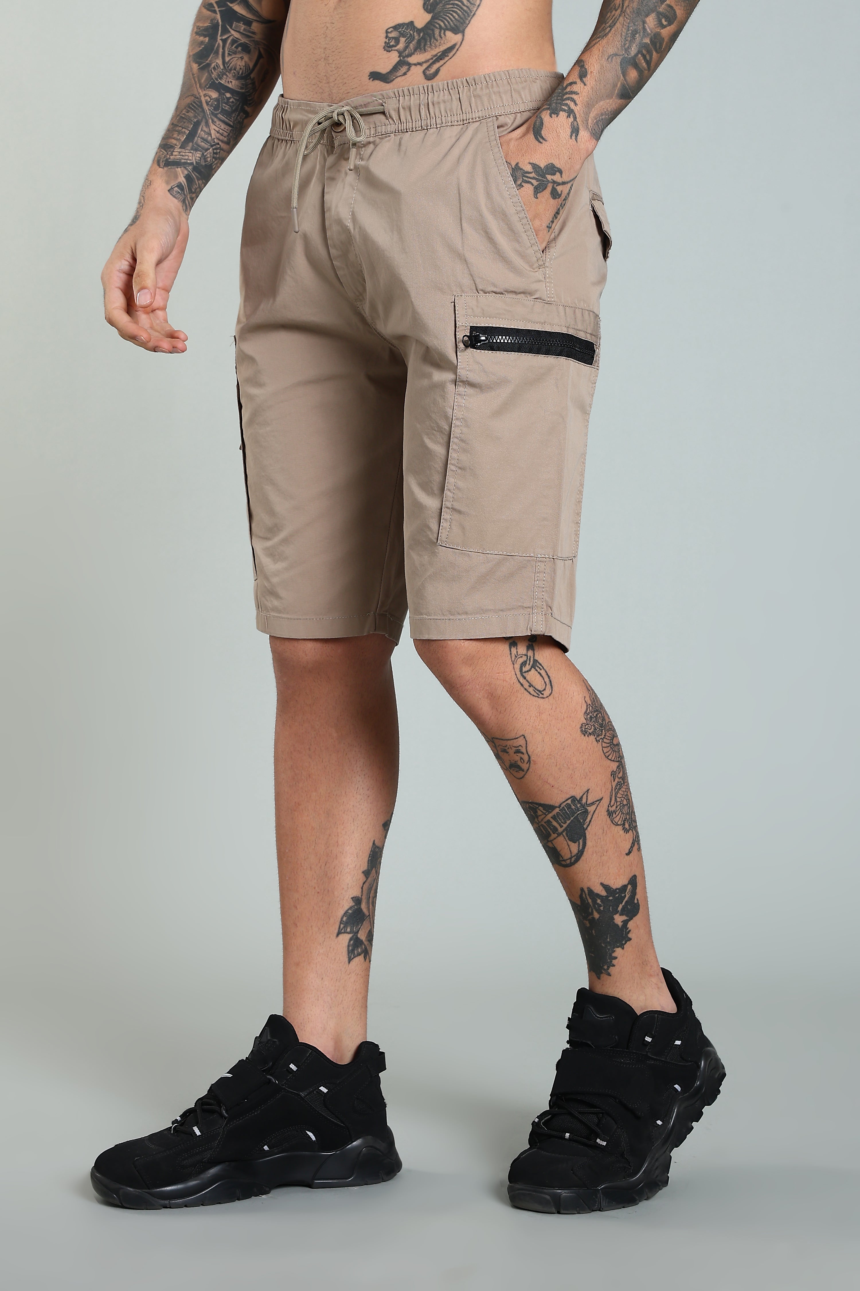 Men Trail Brown Cargo Shorts