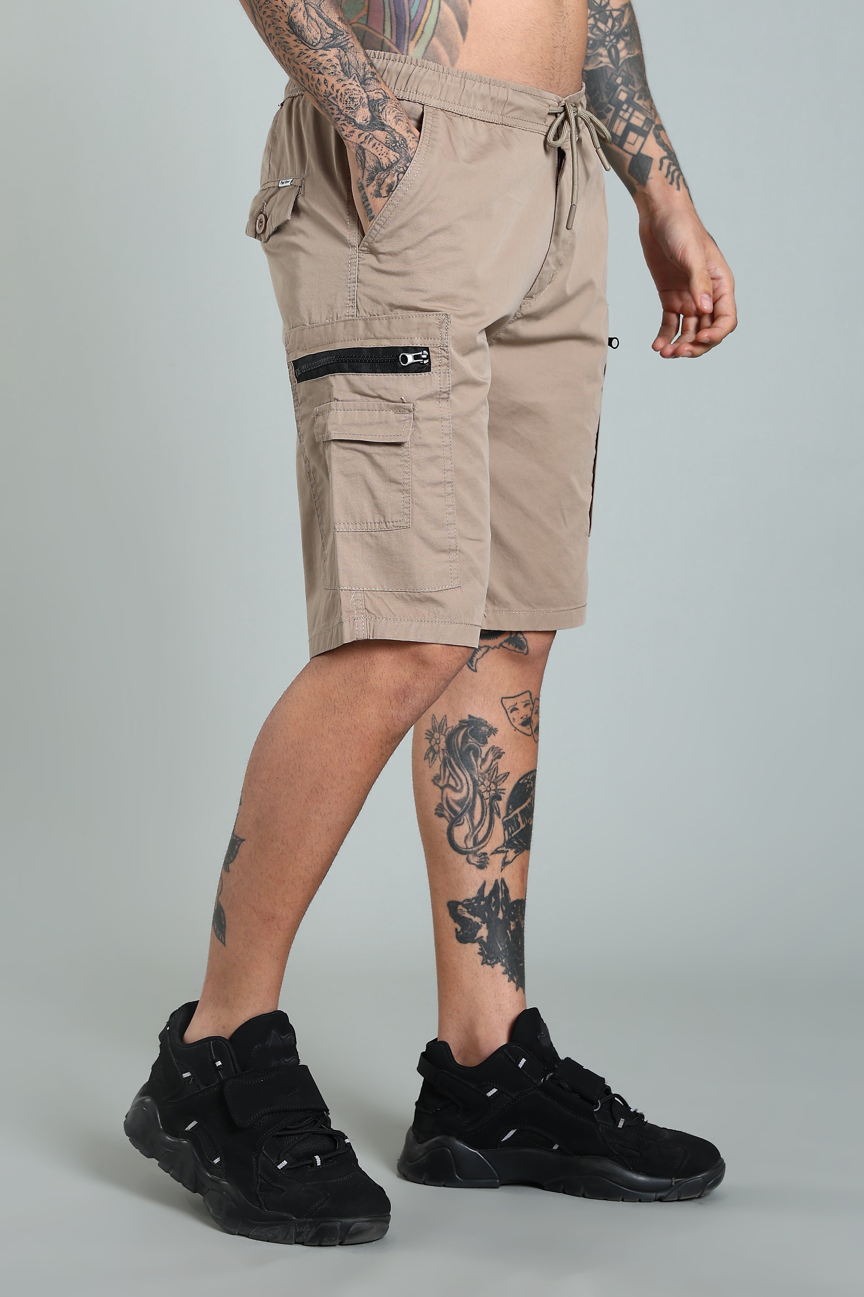 Men Trail Brown Cargo Shorts