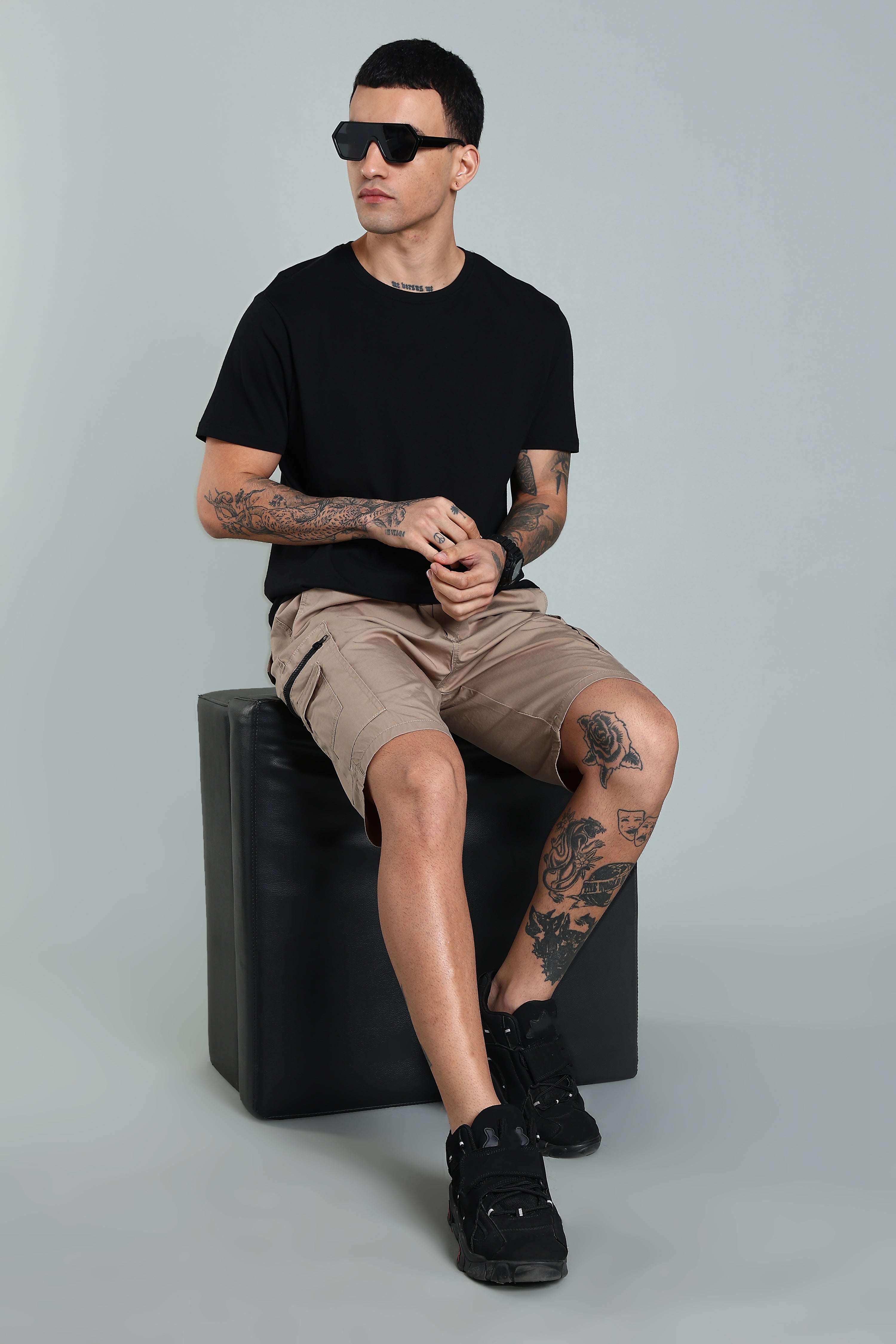 Men Trail Brown Cargo Shorts