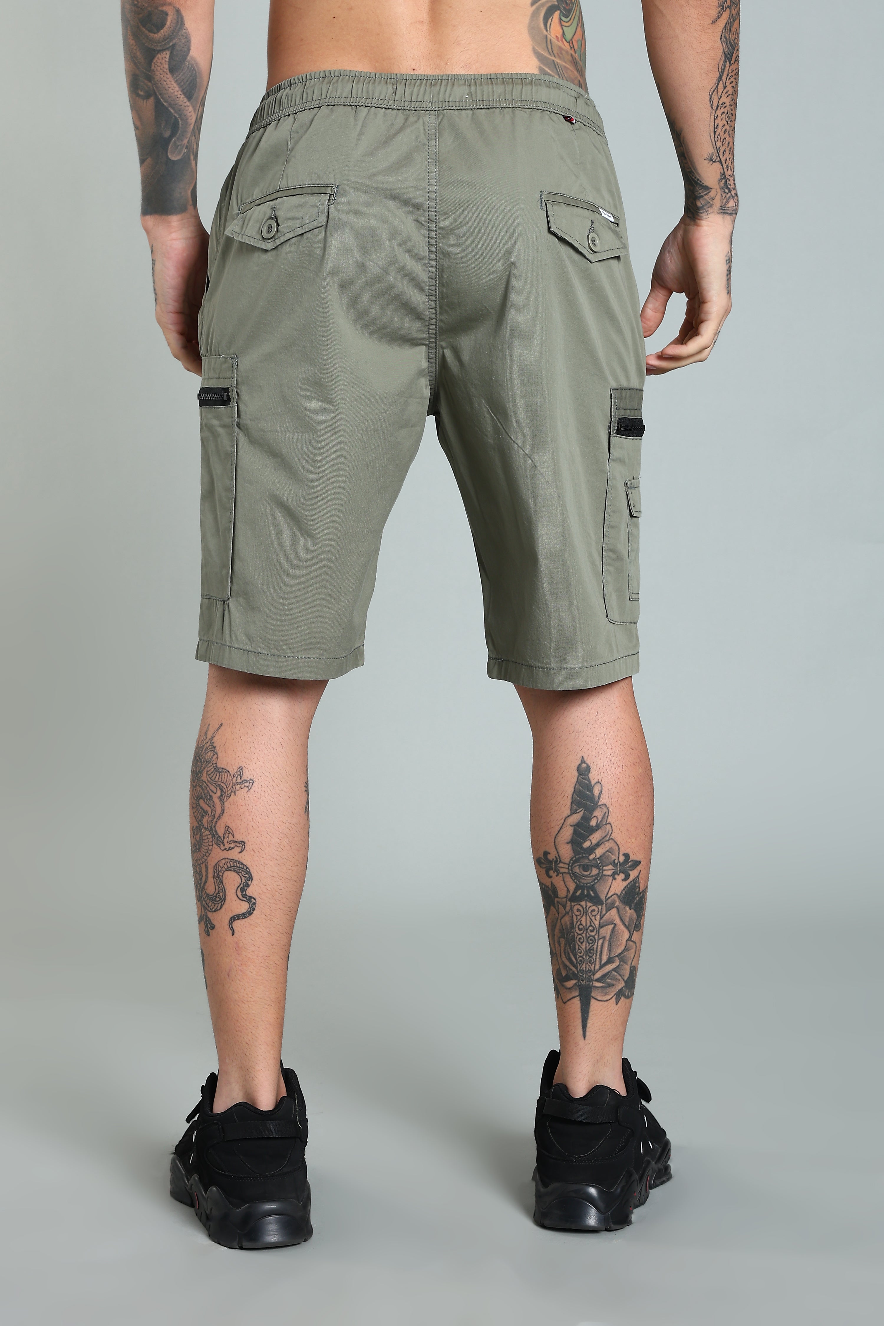 Men Trail Green Cargo Shorts