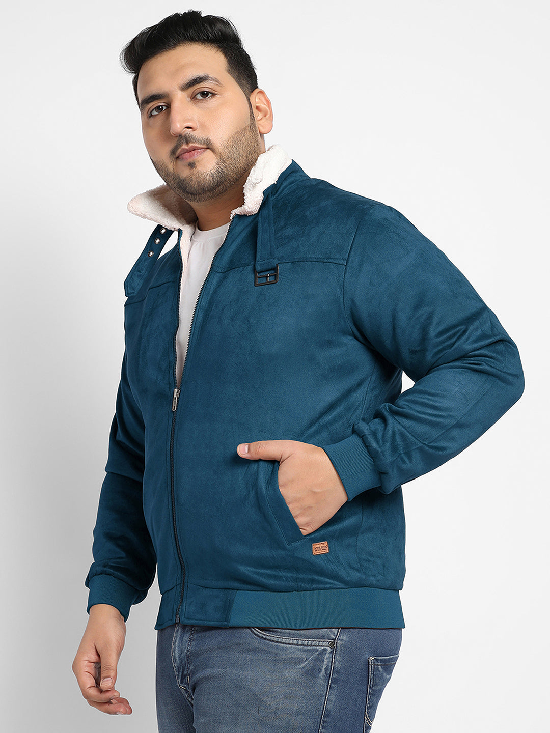 Men Admiral Suede Bomber Jacket