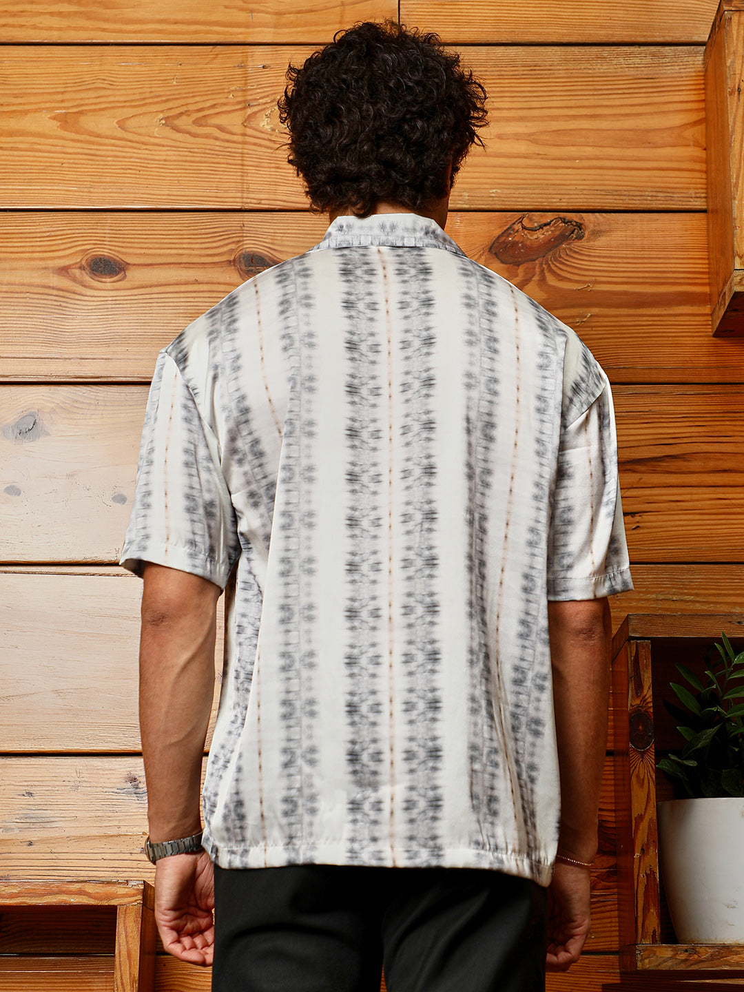 Men Satin Regular Printed Shirt