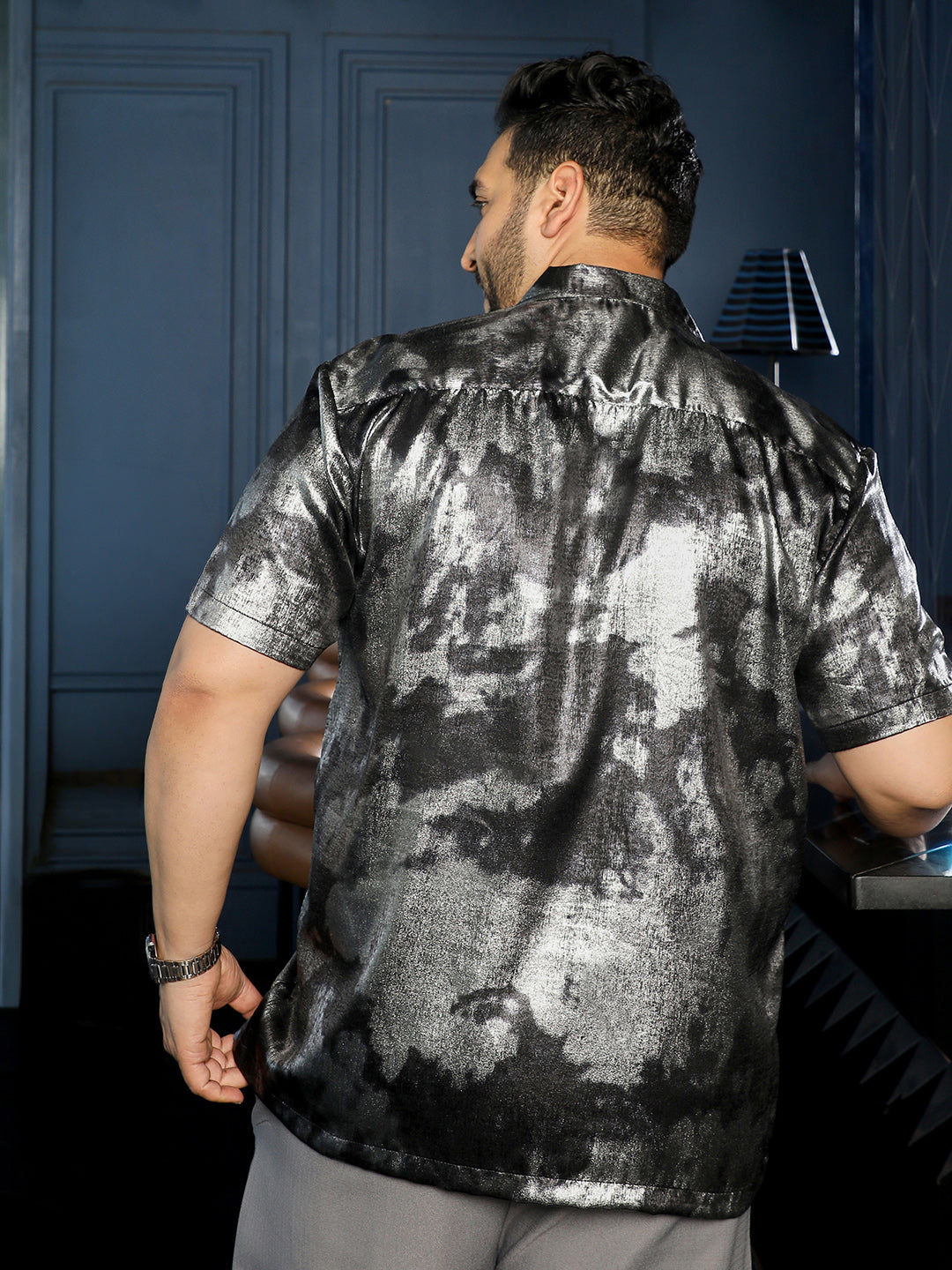Men Black Abstract Shirt