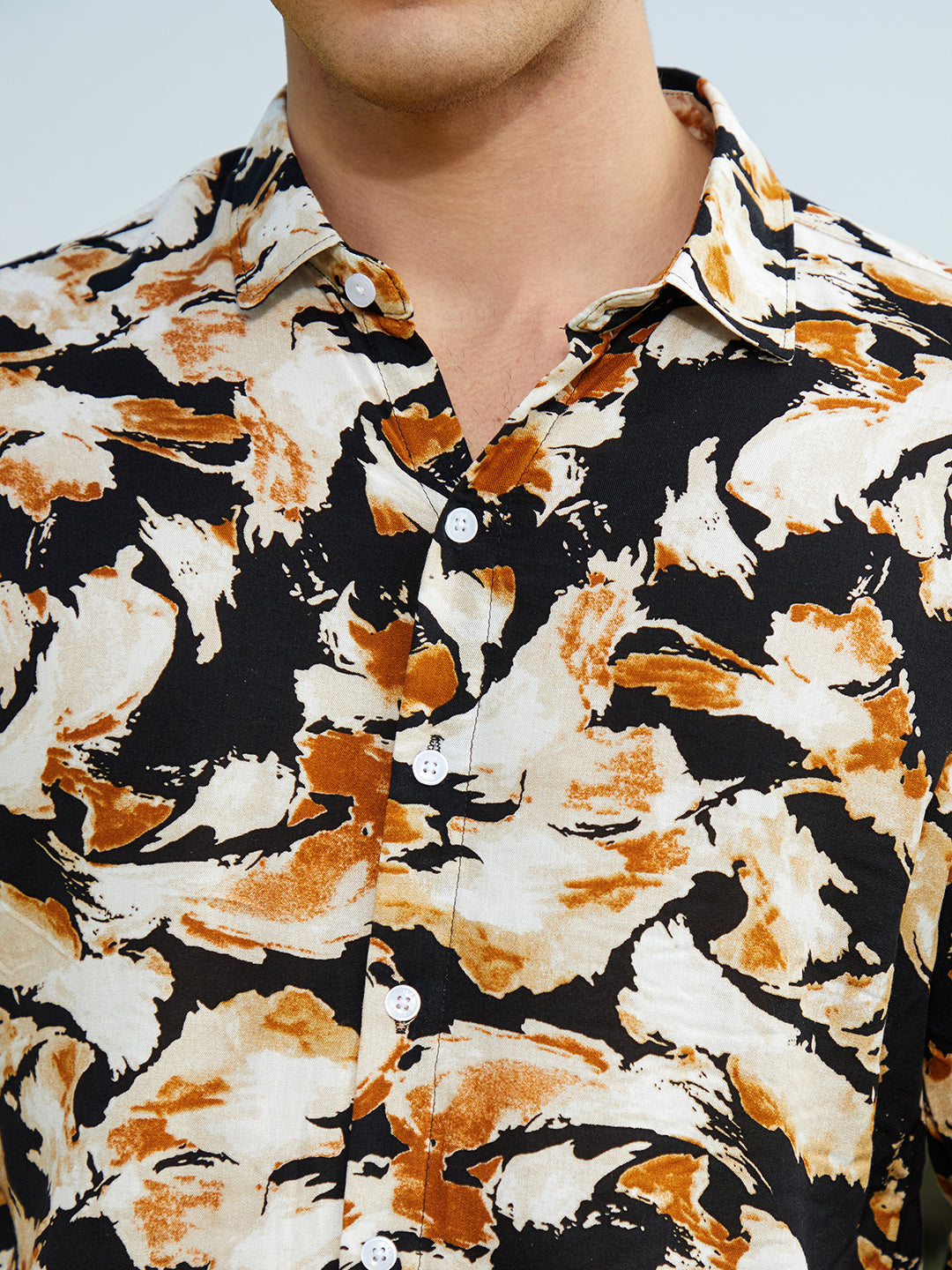 Men Viscose Regular Printed Shirt