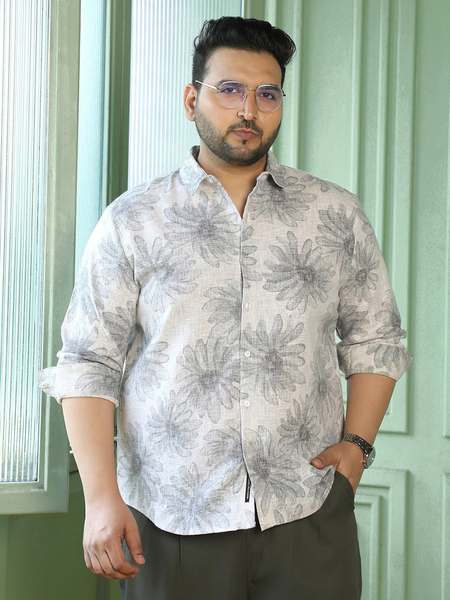 Men Off-White Floral Shirt