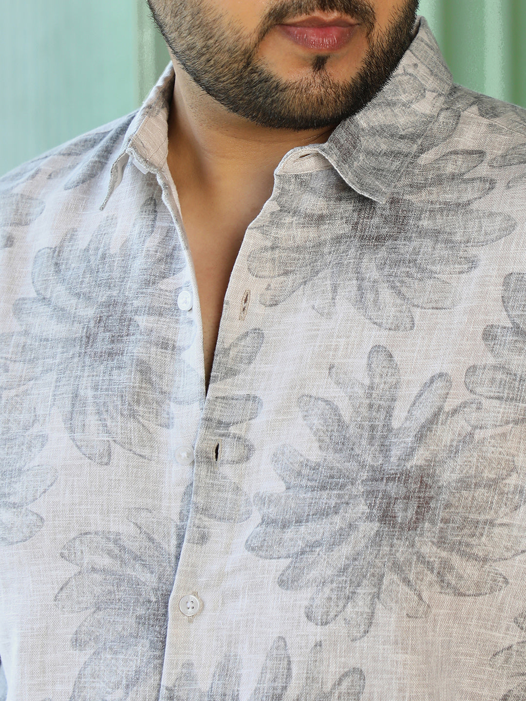 Men Off-White Floral Shirt
