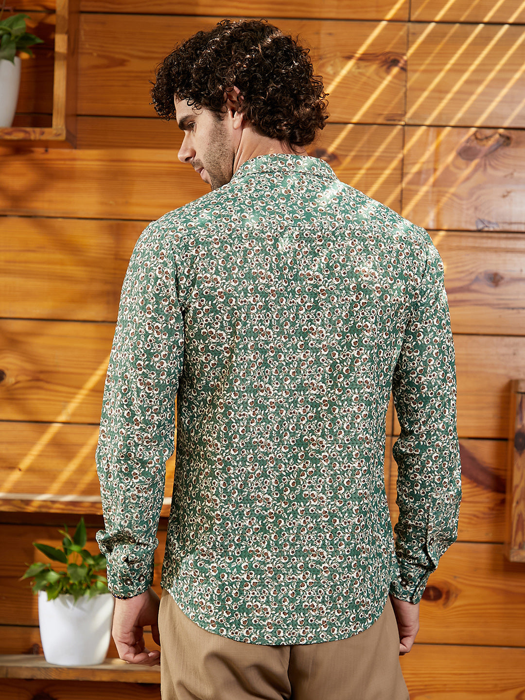 Men Forest Green Ditsy Bloom Shirt
