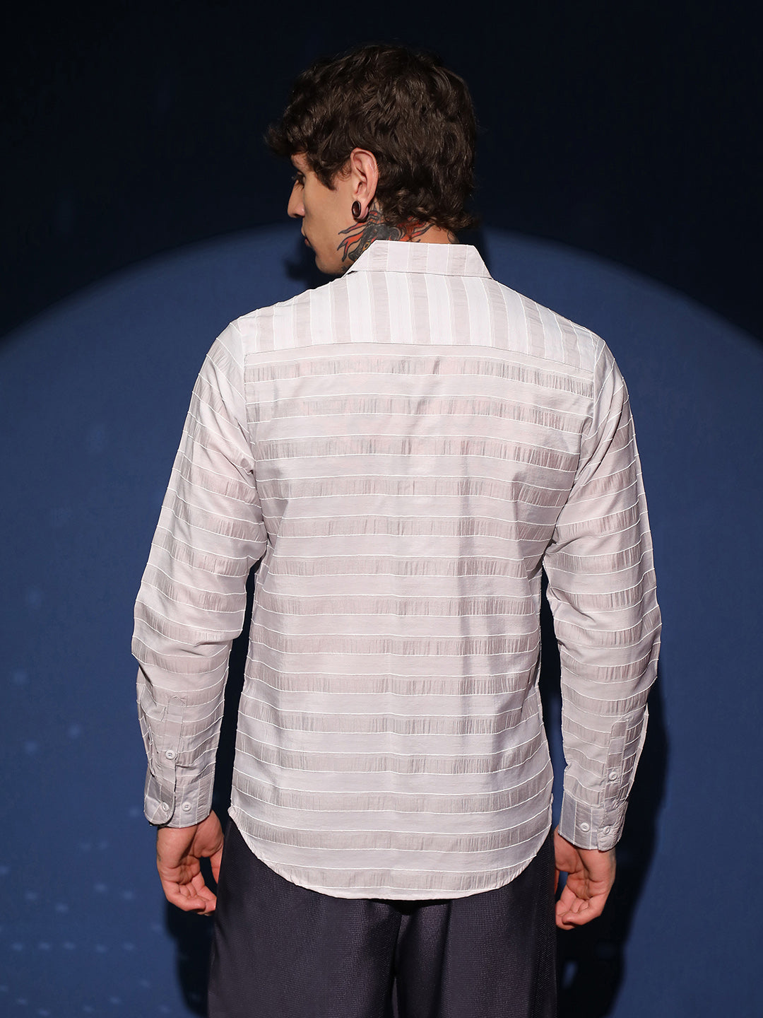 Men Off-White Parallel-Stripe Shirt