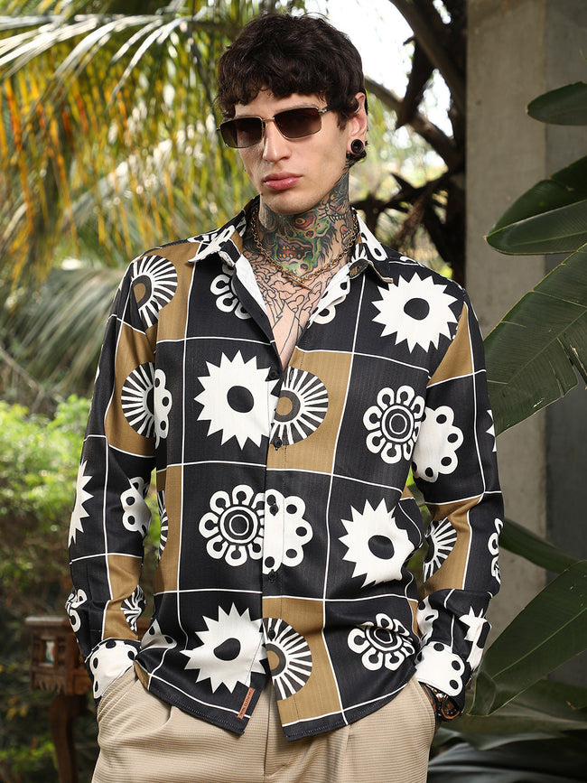 Men Viscose Regular Printed Shirt