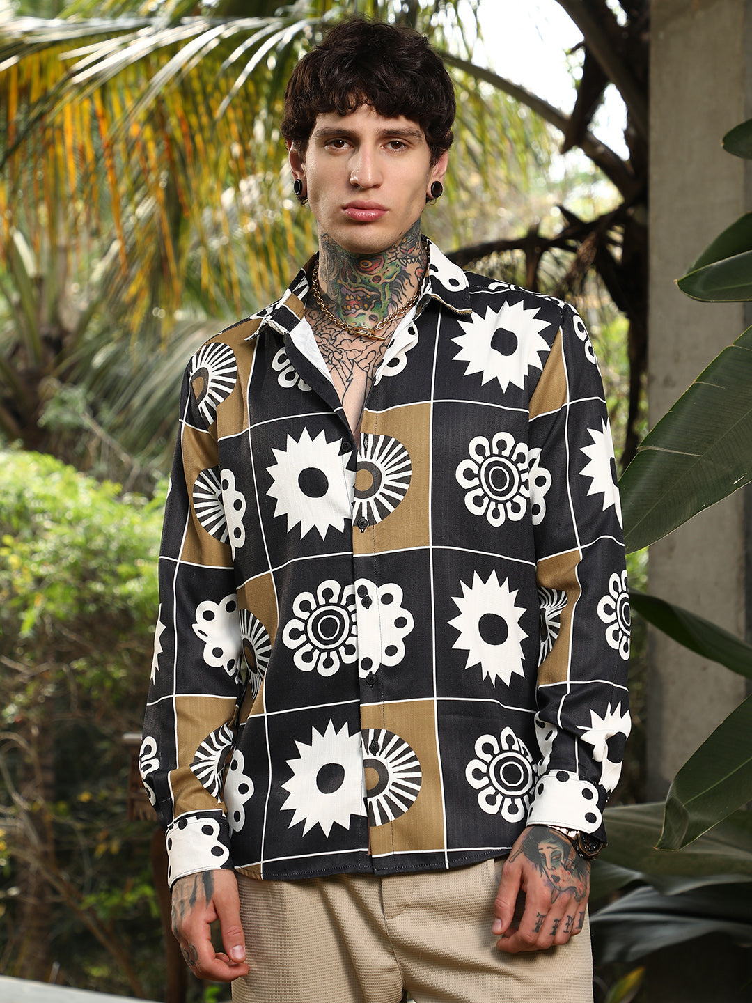 Men Viscose Regular Printed Shirt