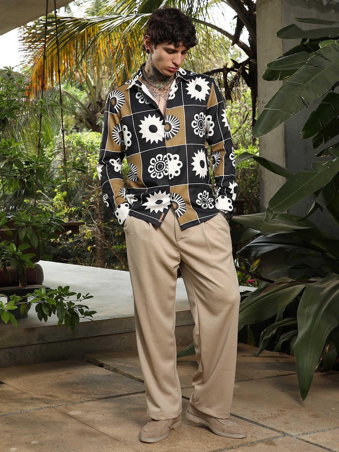 Men Viscose Regular Printed Shirt