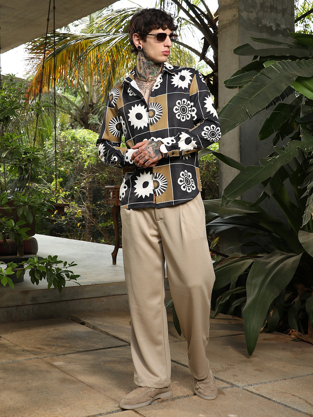 Men Viscose Regular Printed Shirt