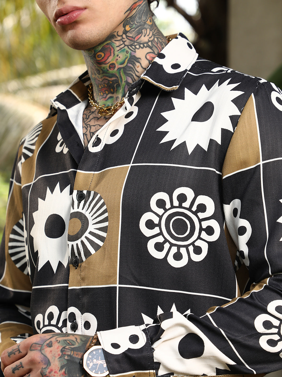 Men Viscose Regular Printed Shirt