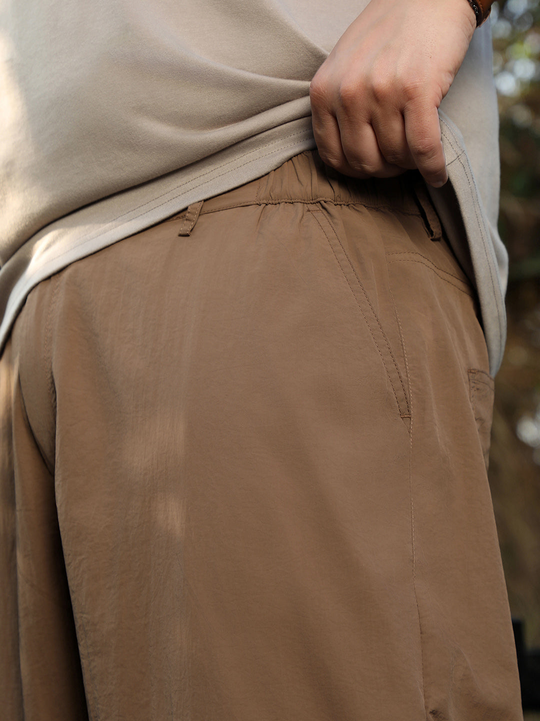 Men Dark Brown Mid-Rise Regular Fit Trouser