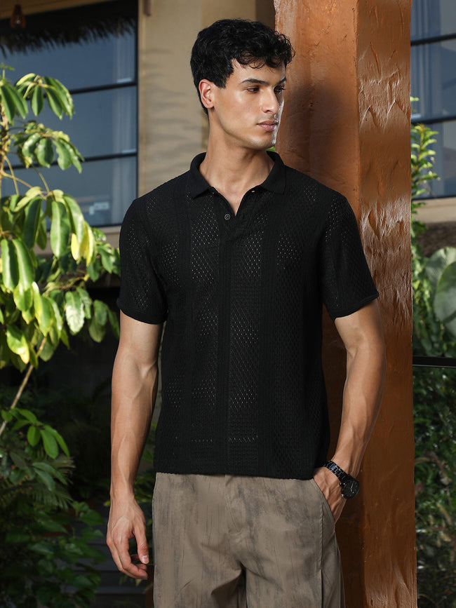 Men Cotton Blend Regular Solid T-Shirt