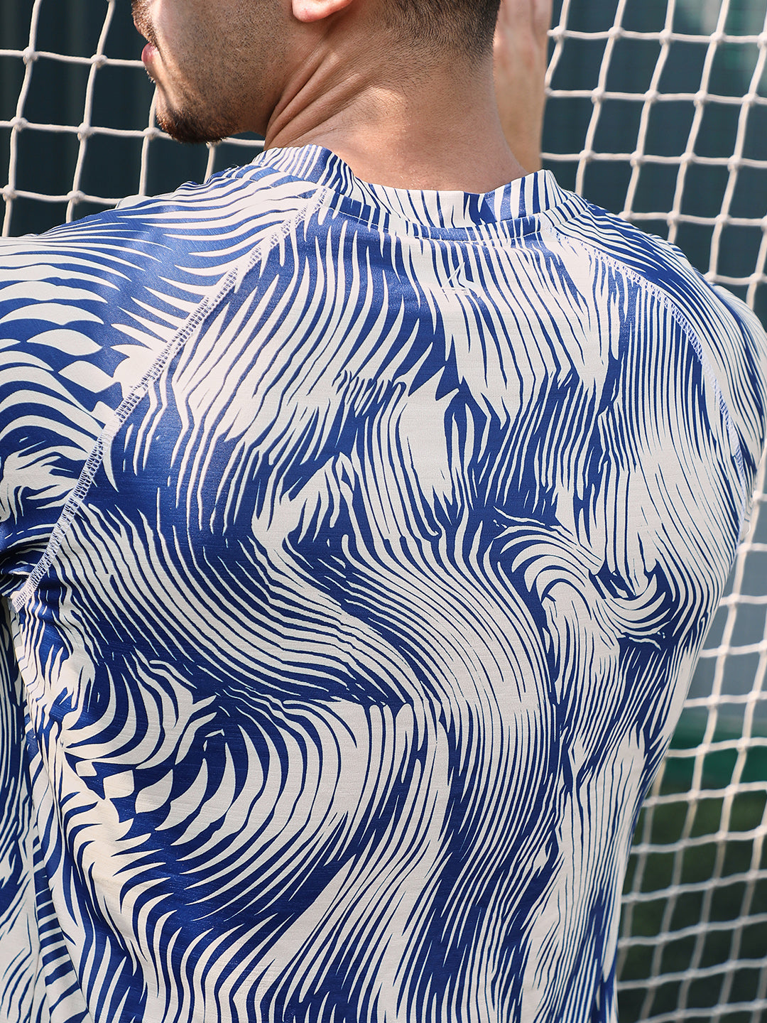 Men Man Made Fabric Regular Printed T-Shirt