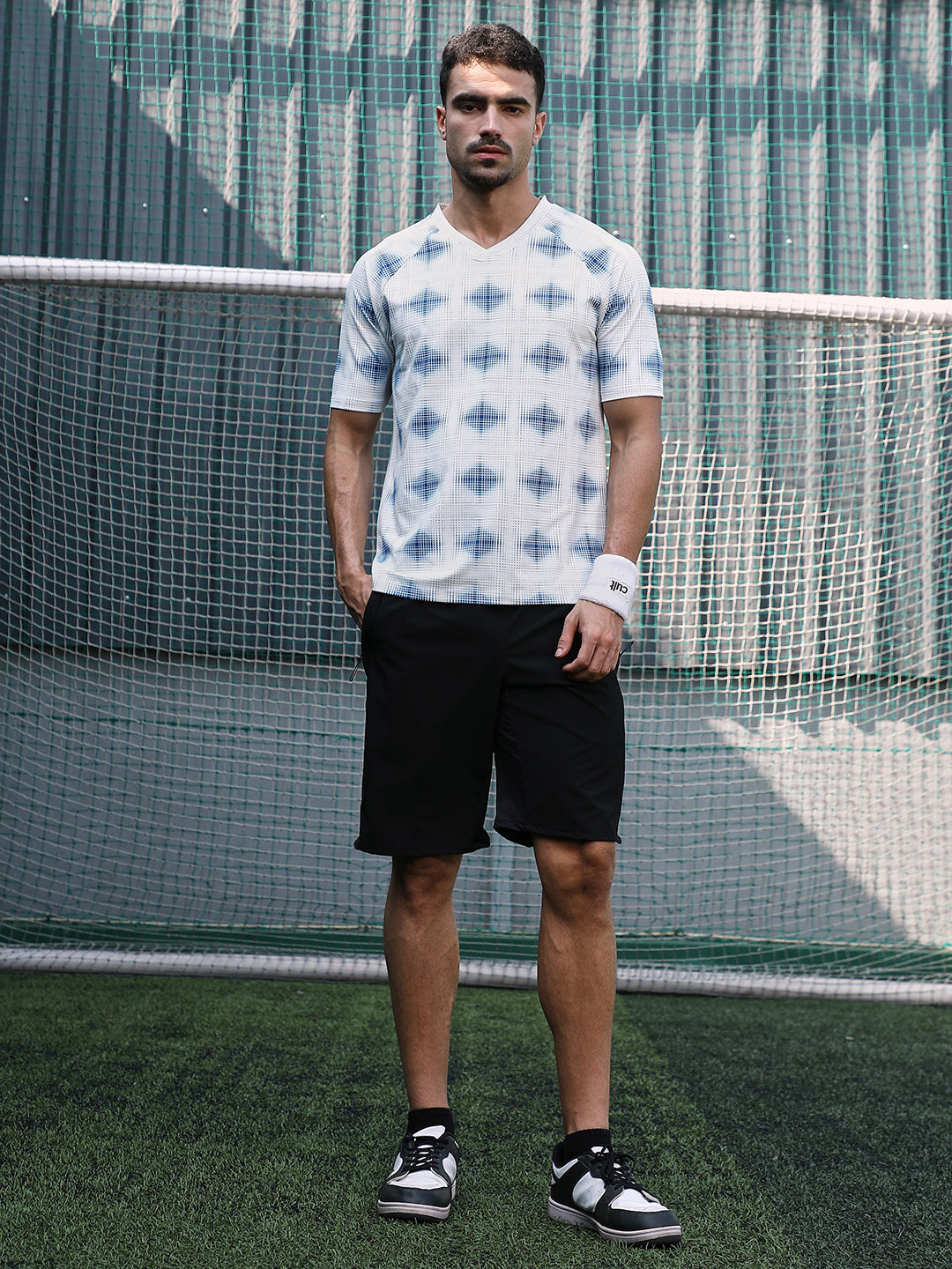 Men Man Made Fabric Regular Printed T-Shirt