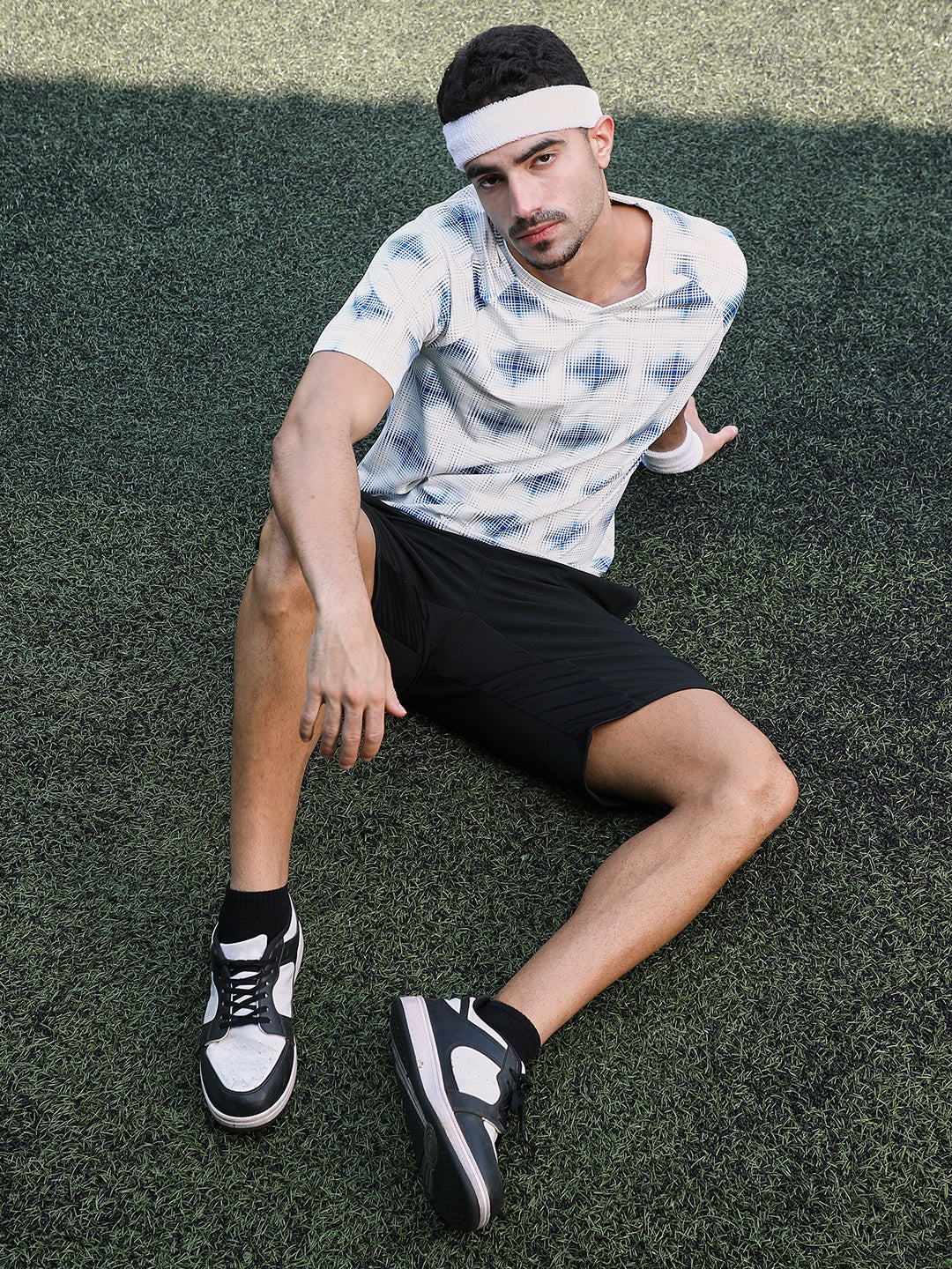Men Man Made Fabric Regular Printed T-Shirt
