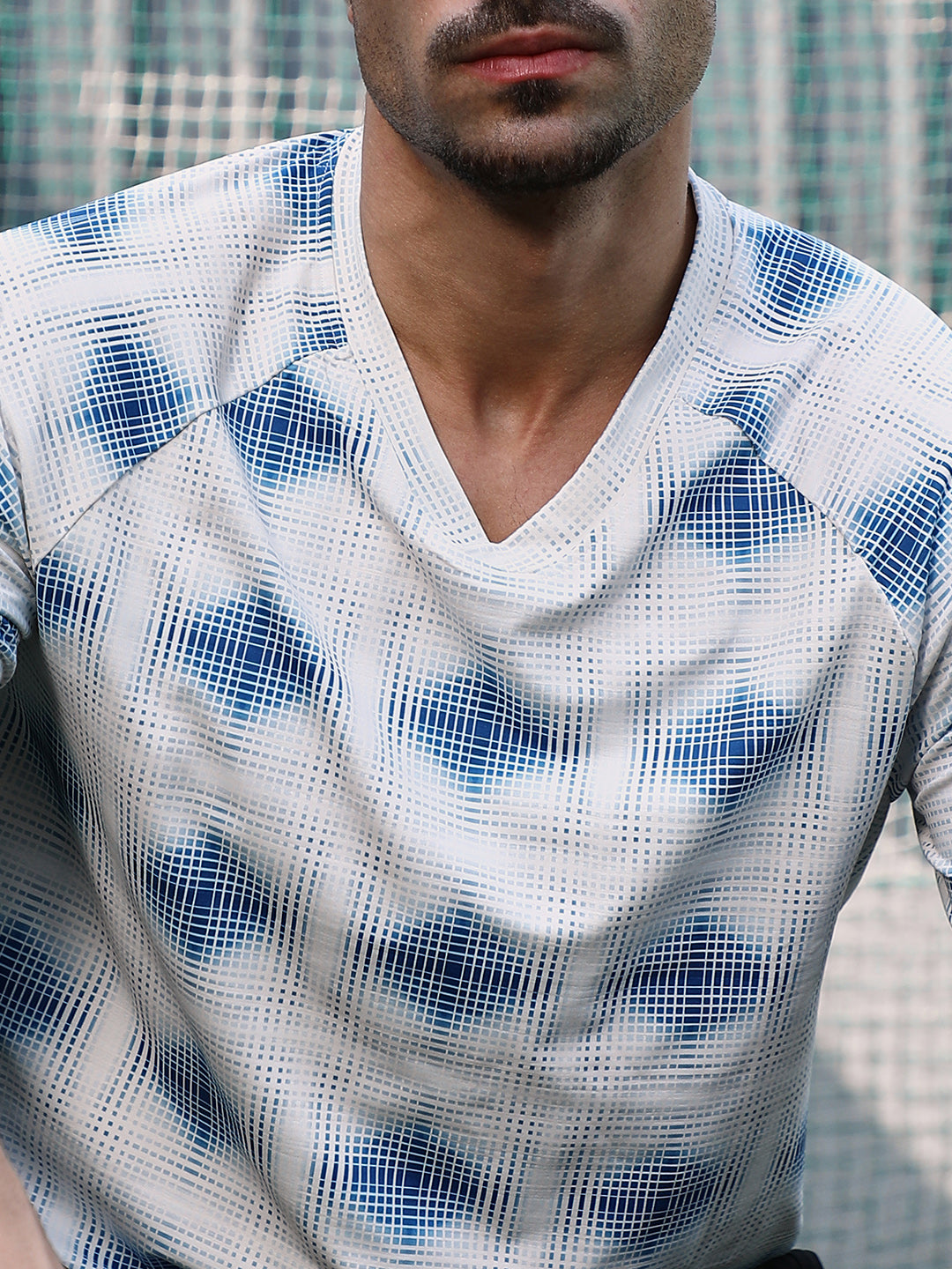 Men Man Made Fabric Regular Printed T-Shirt