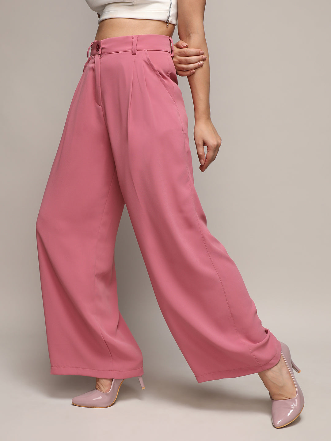 Women Straight Fit Tailored Trousers