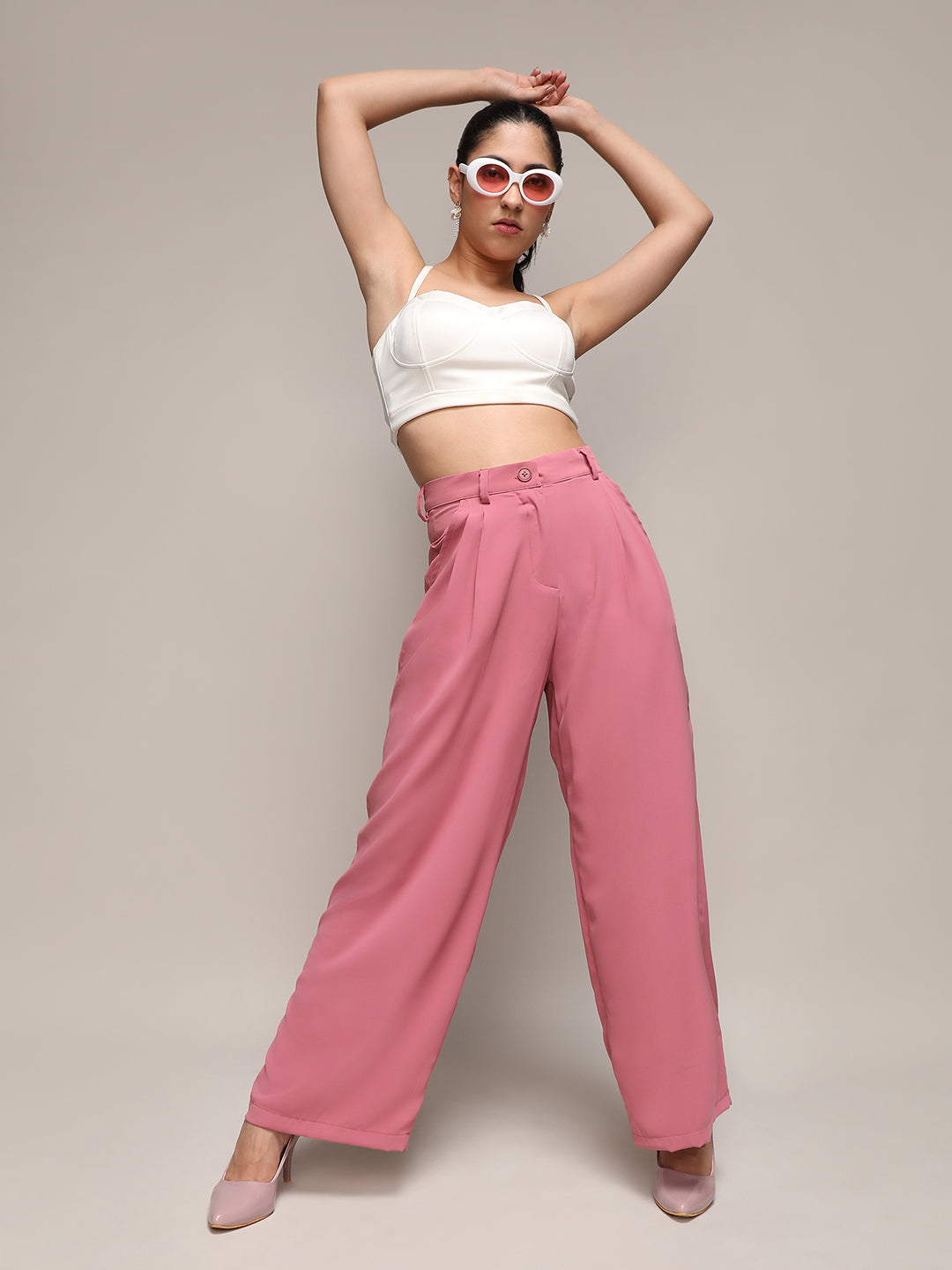 Women Straight Fit Tailored Trousers